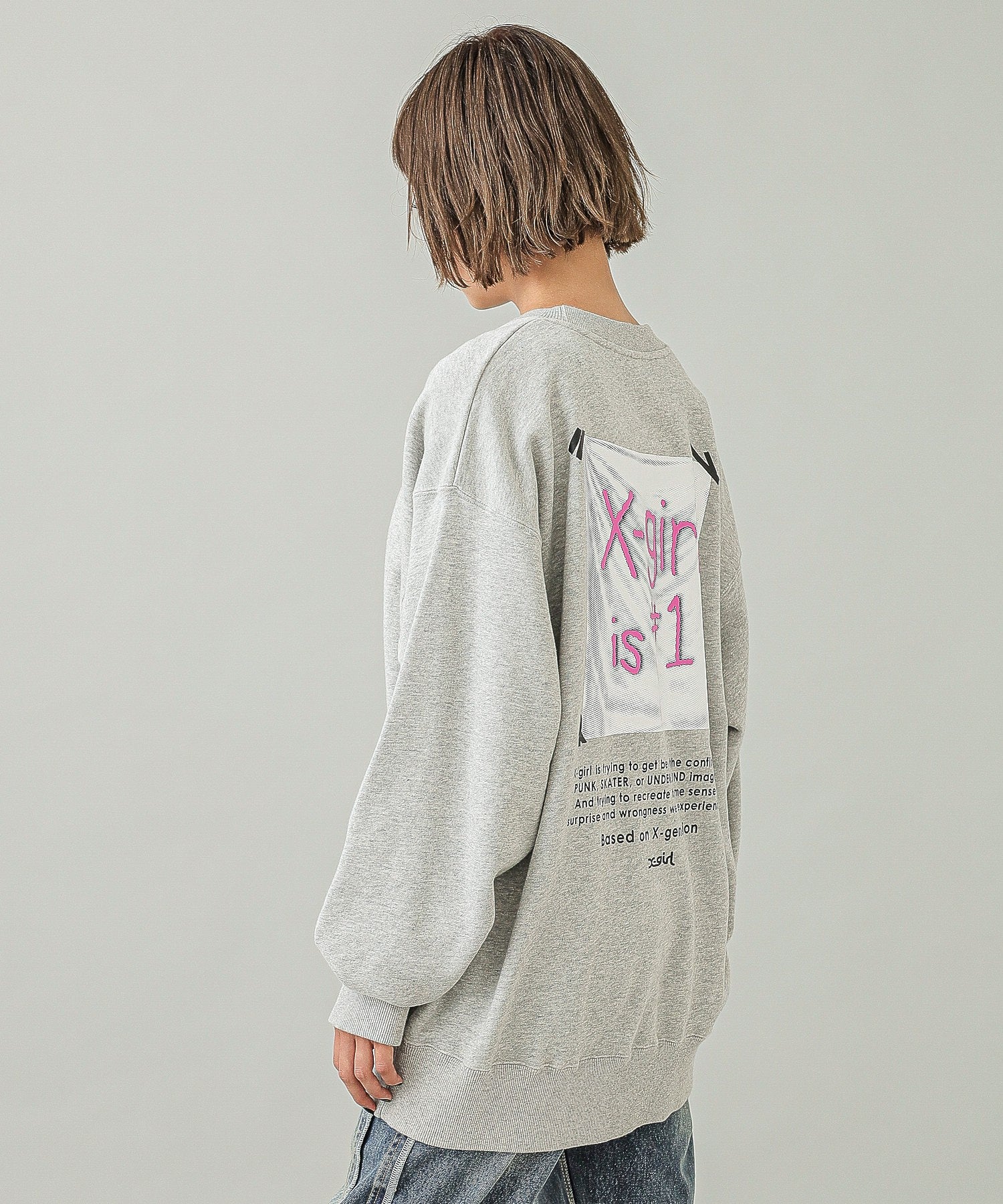 X-girl FLAG BIG SWEAT TOP