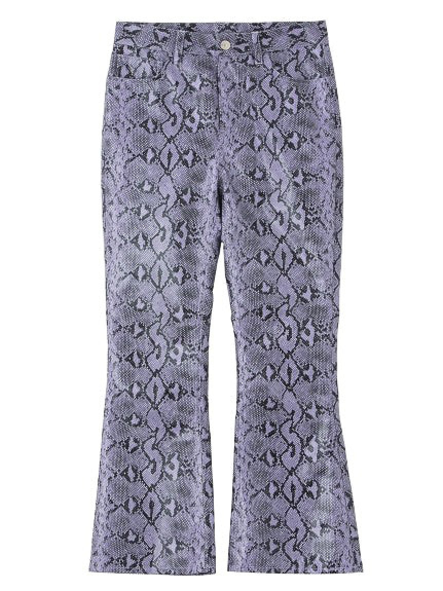 SNAKE PATTERN FLARE PANTS X-girl