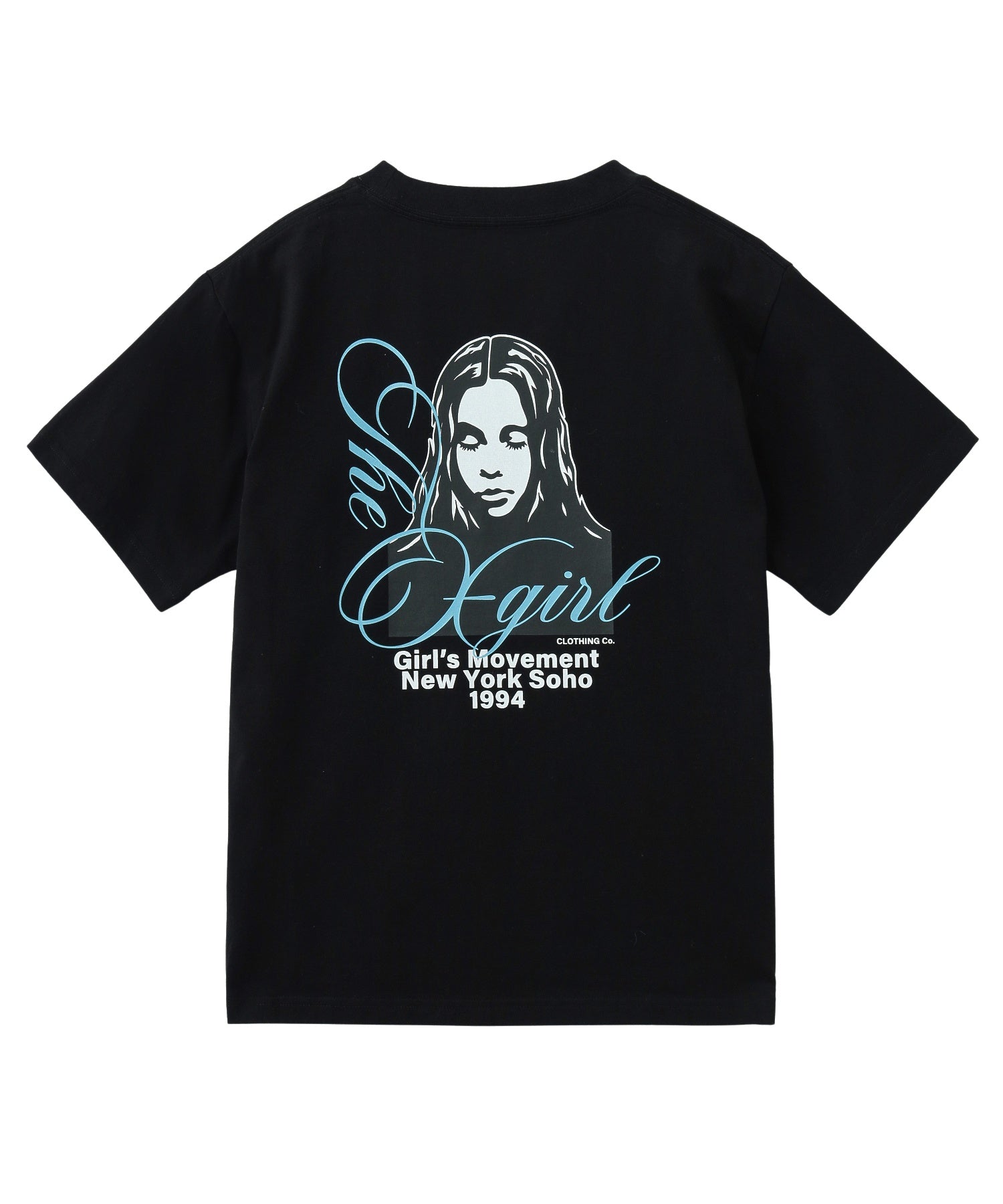 CURSIVE SCRIPT LOGO AND FACE S/S TEE