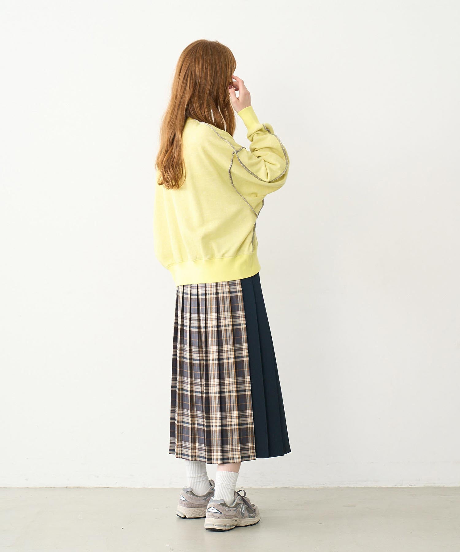 PLAID PANEL SKIRT