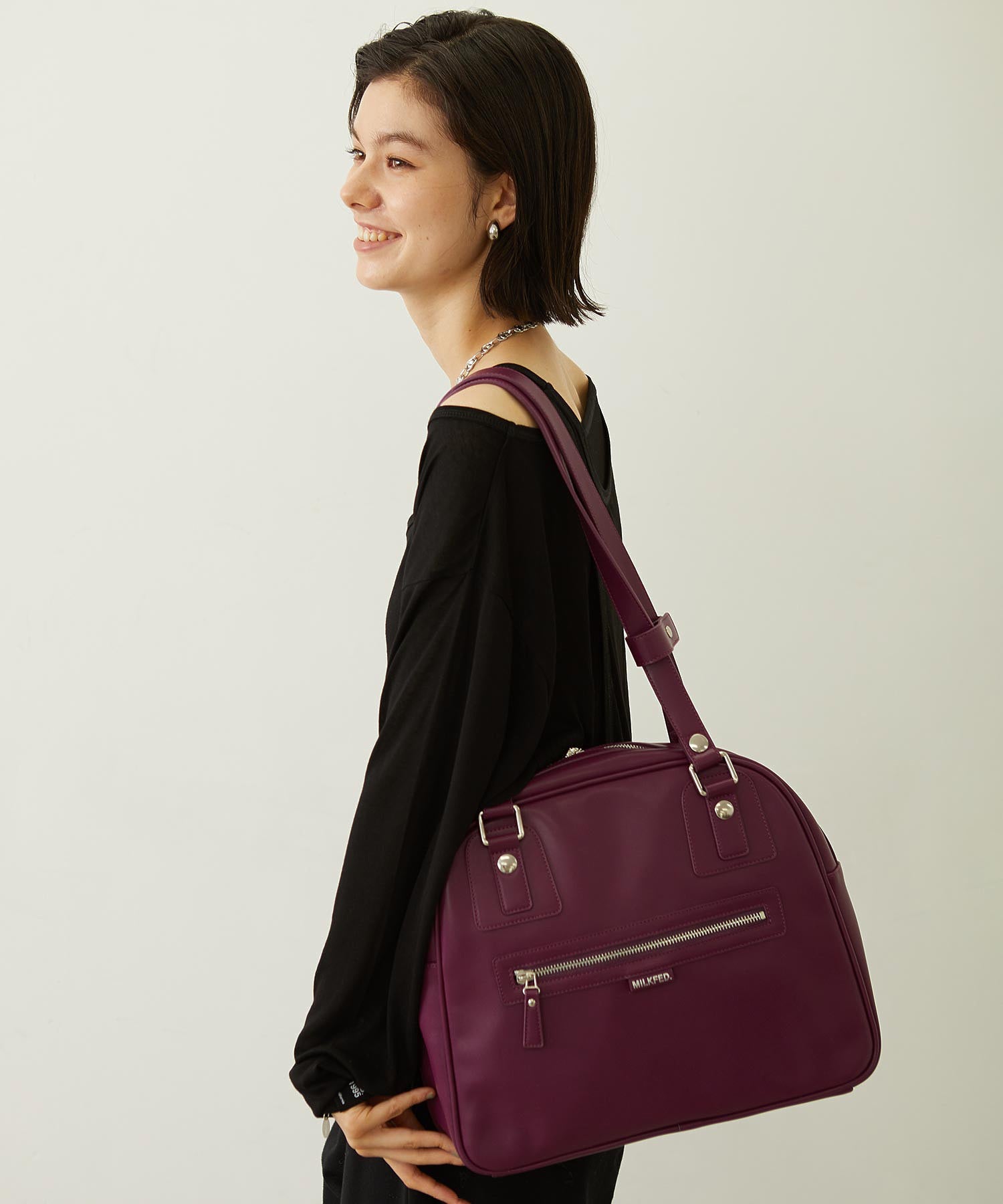HEART CHARM BOSTON BAG