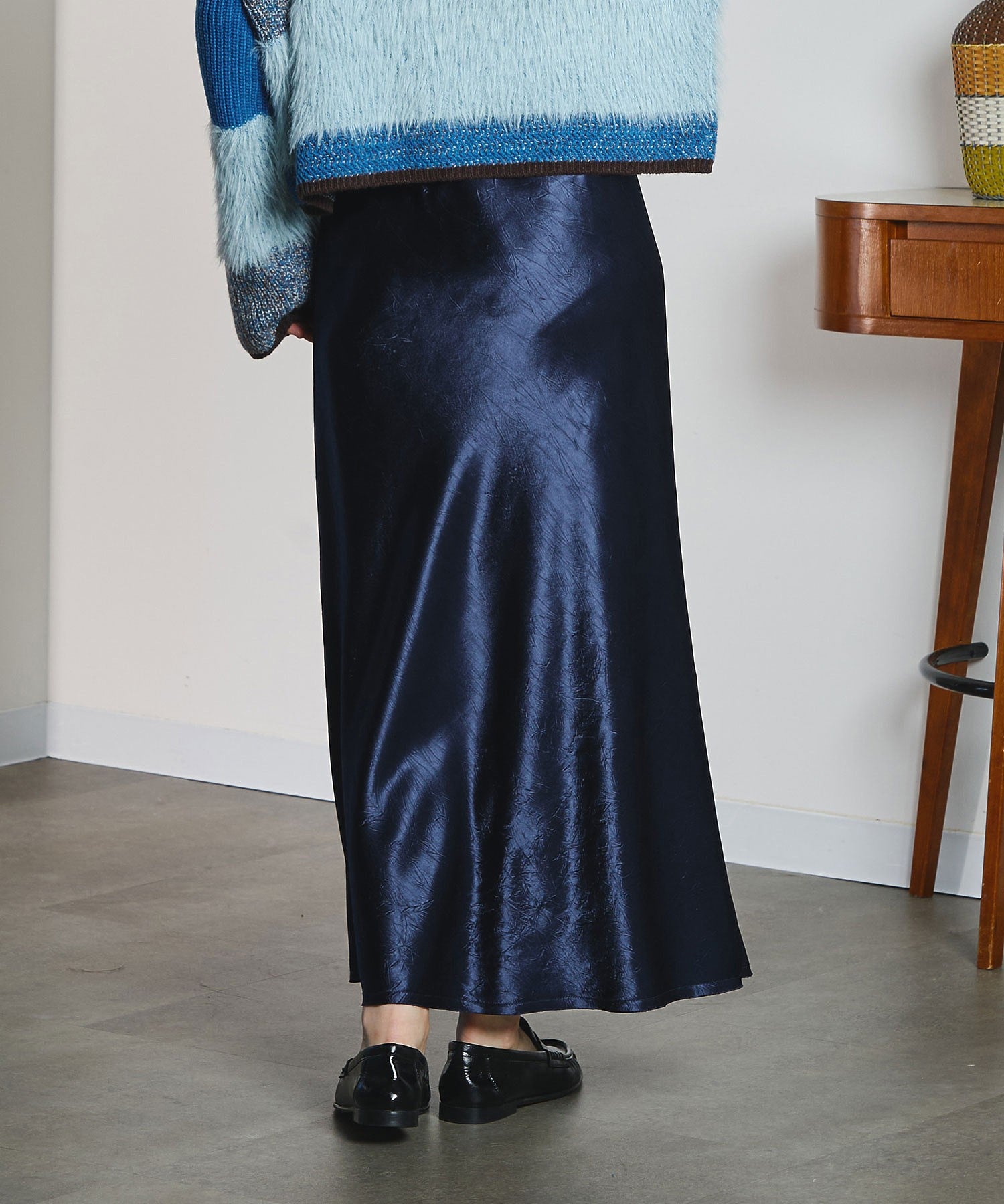 CREOLME/SATIN LONG SKIRT