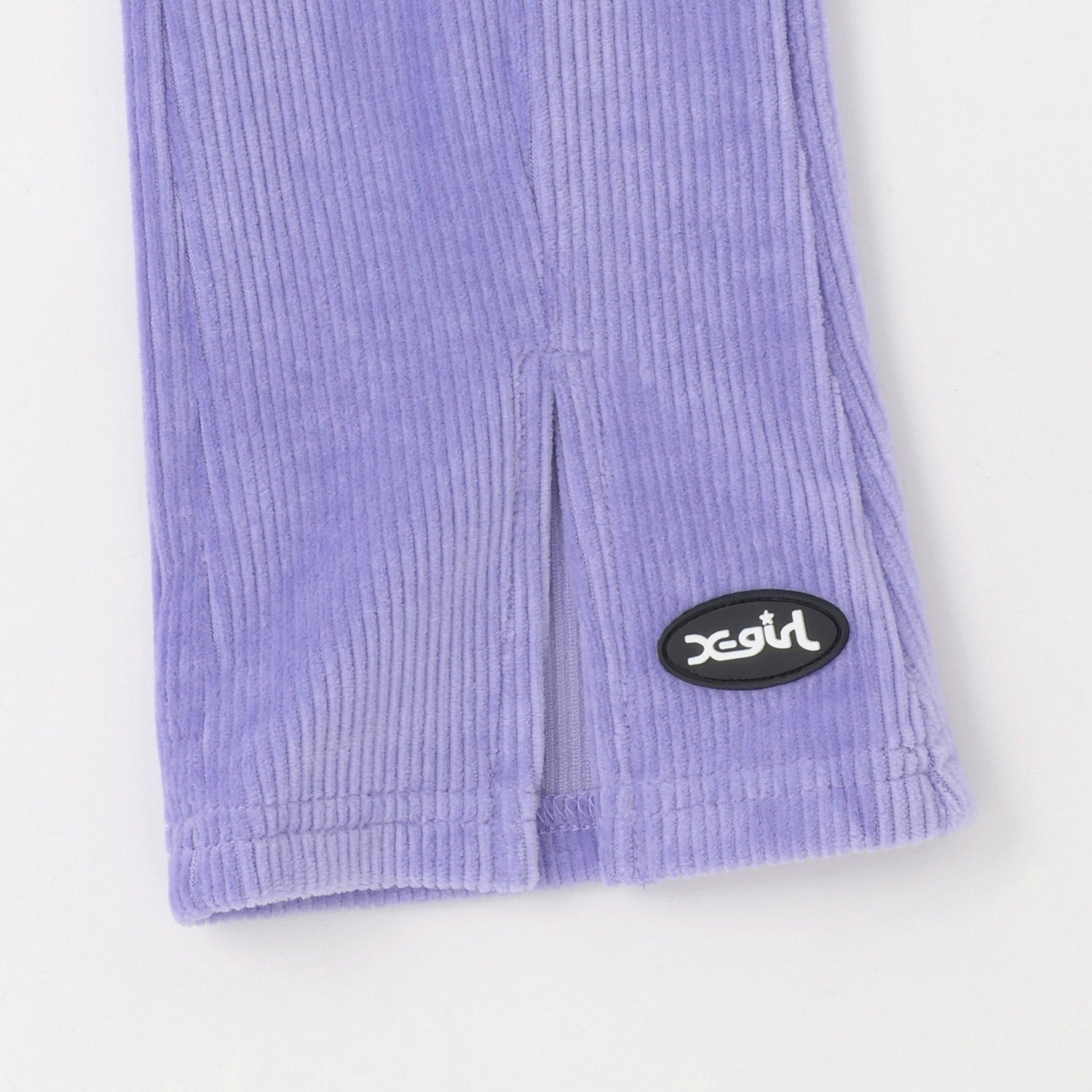 コーデュロイ調スリットフレアレギンス