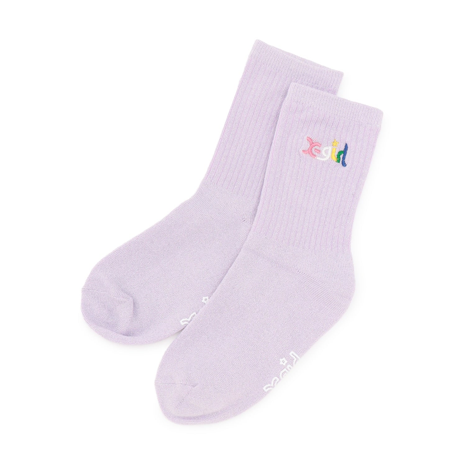 カラフルロゴラメクルーソックス