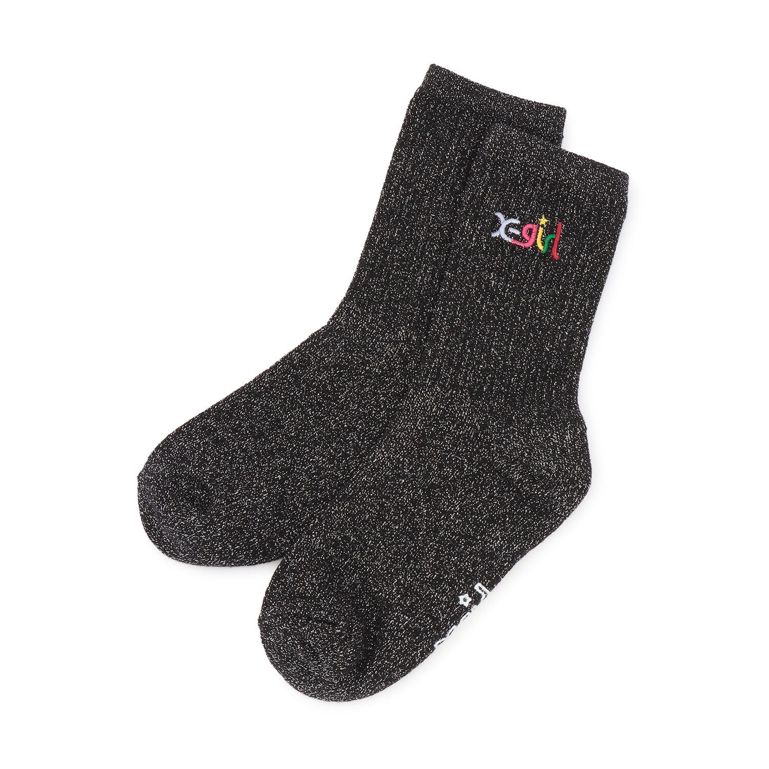 カラフルロゴラメクルーソックス