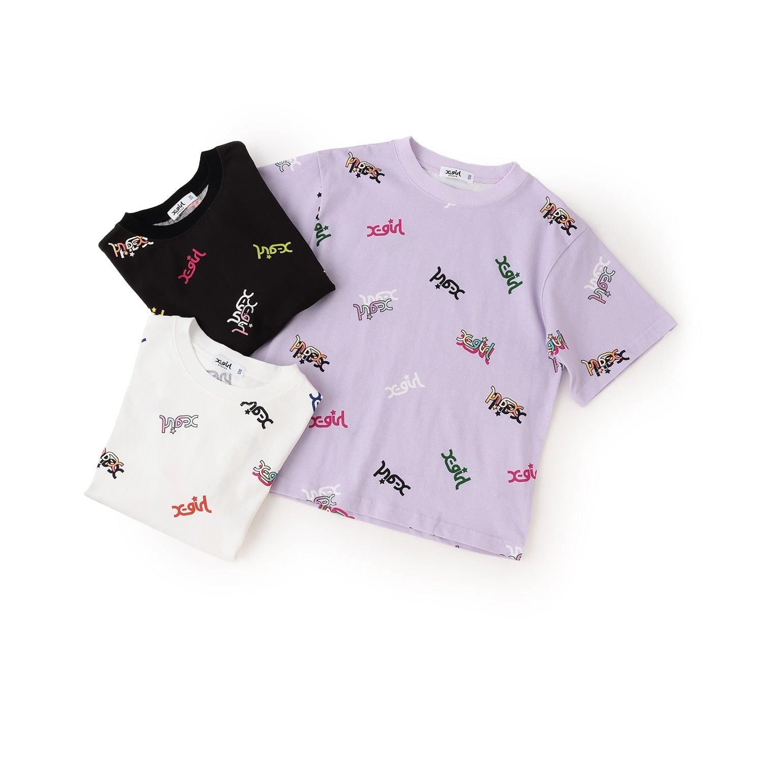 ミルズロゴ総柄半袖Tシャツ