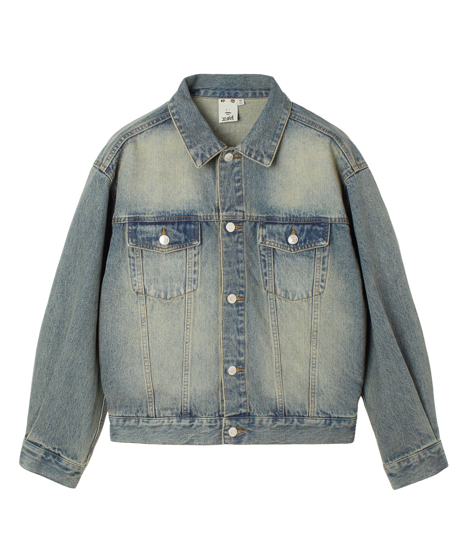 LOGO MARK STITCHED DENIM JACKET