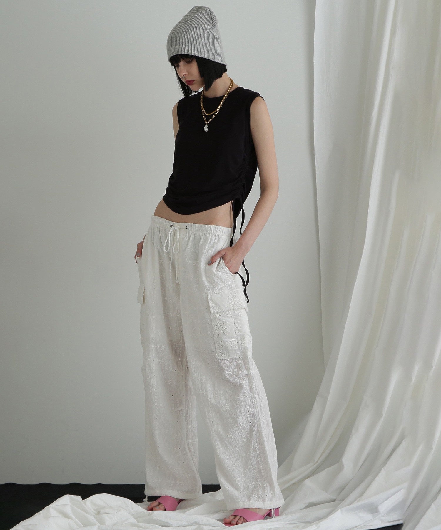 レースカーゴパンツ