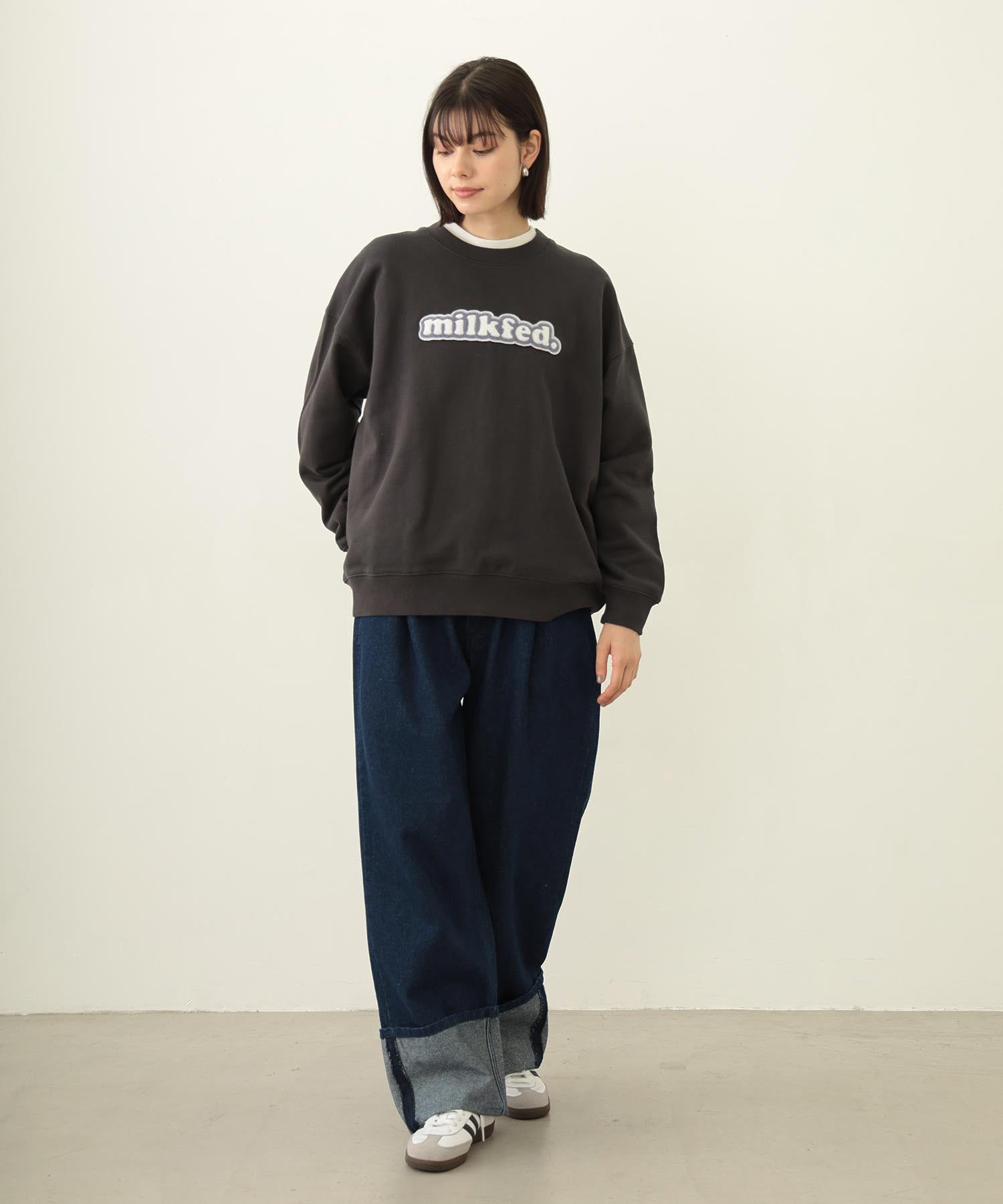 COOPER LOGO WIDE CREW SWEAT TOP