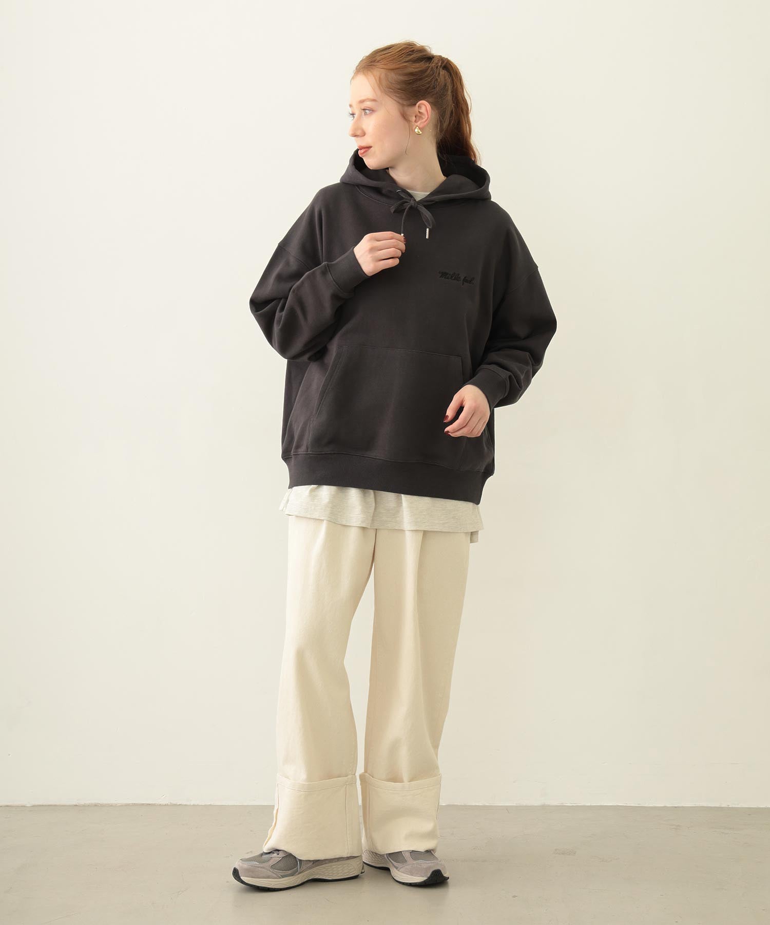 ICING LOGO WIDE SWEAT HOODIE