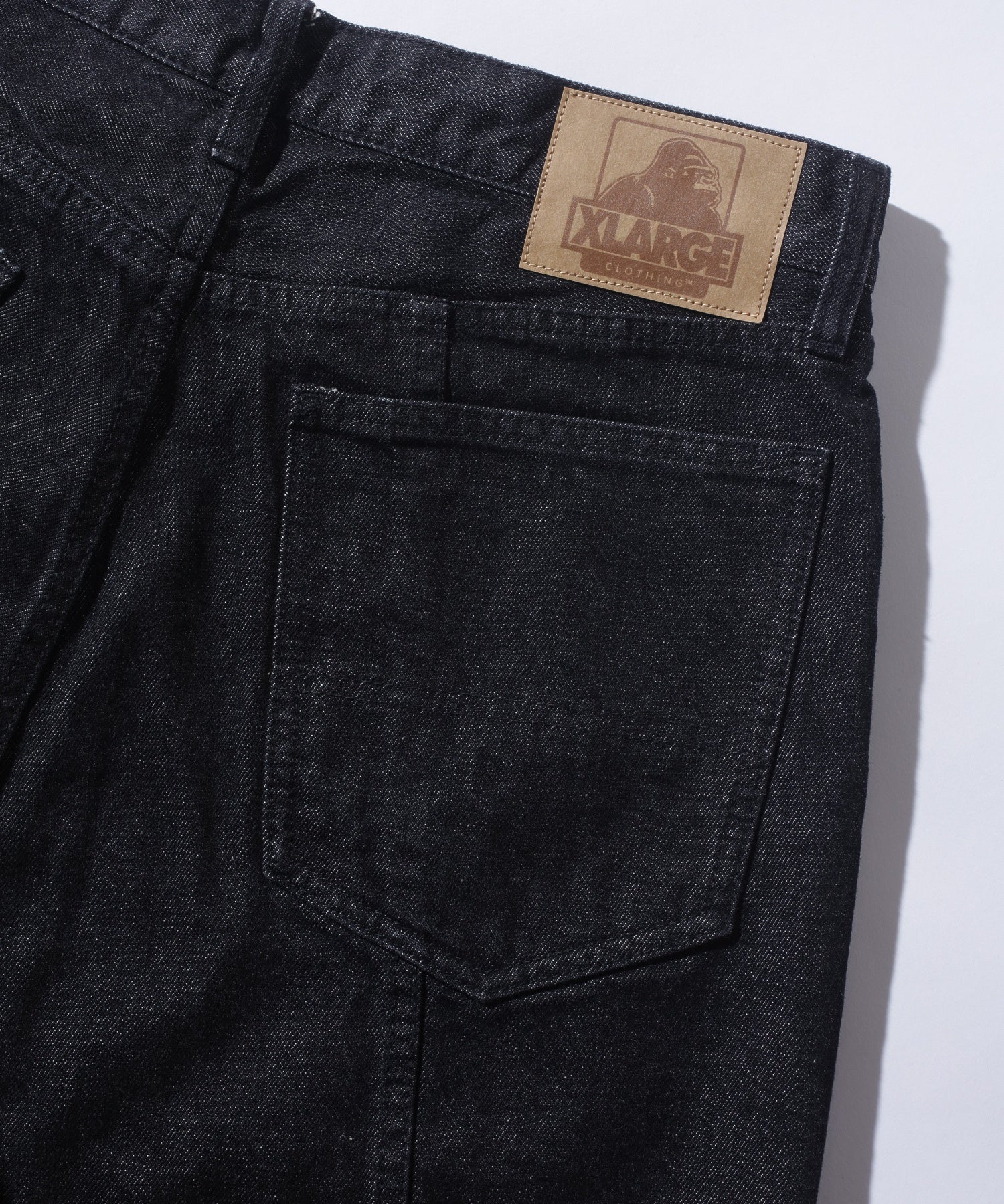 PANELED DENIM PANTS