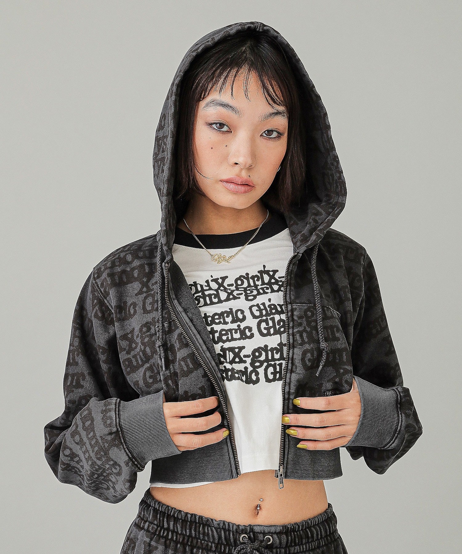 X-girl x HYSTERIC GLAMOUR L/S RAGLAN COMPACT TOP