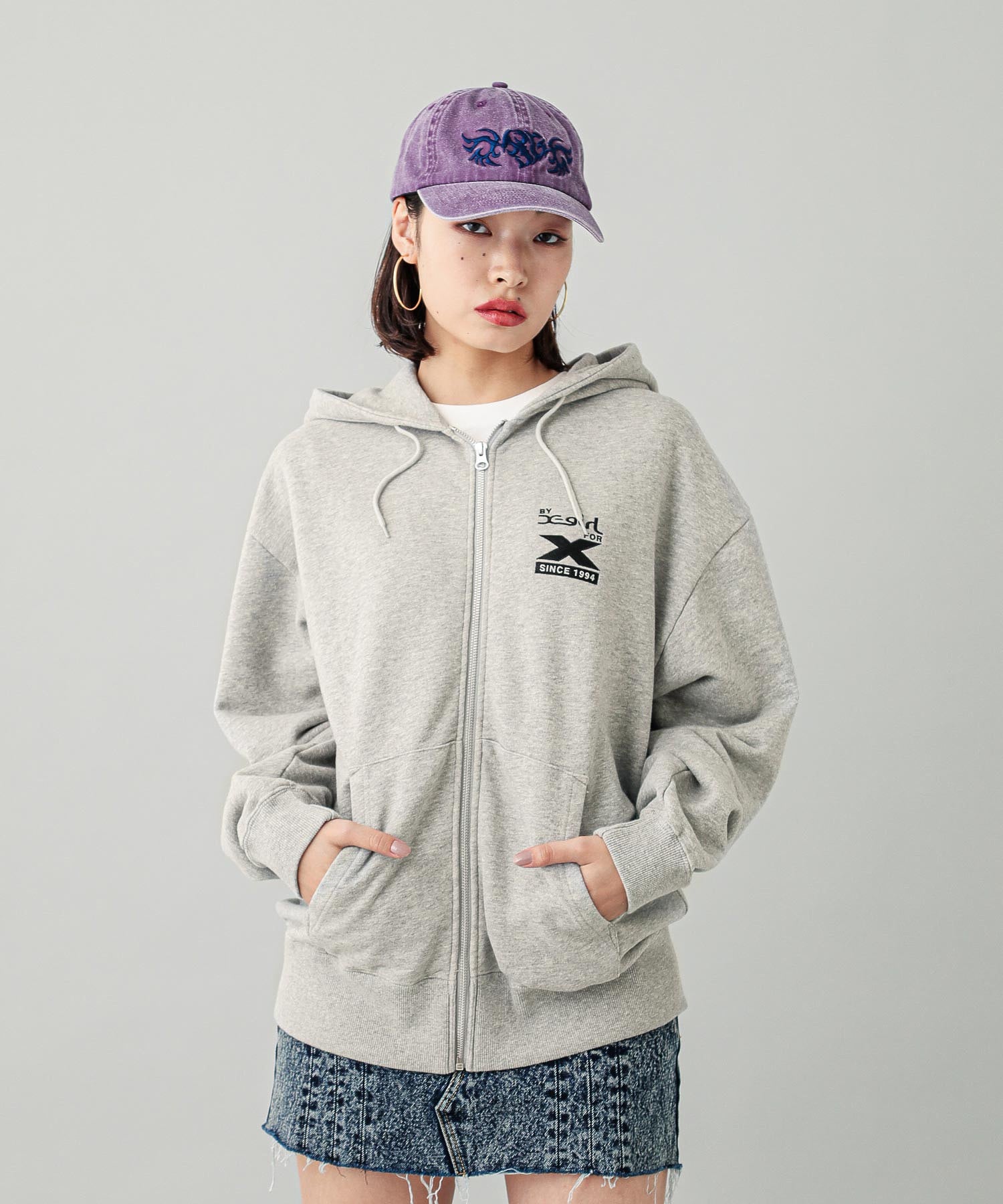 BY X-GIRL FOR X ZIP UP SWEAT HOODIE