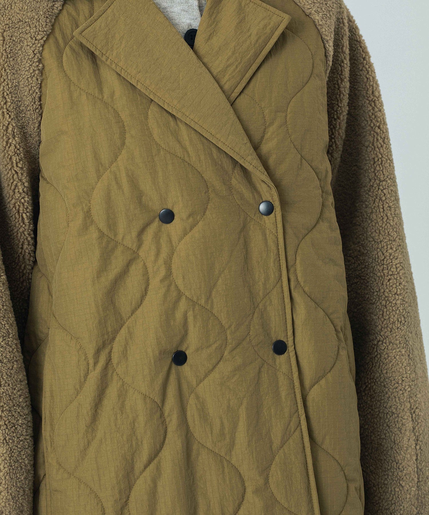 CREOLME/QUILTED LONG COAT