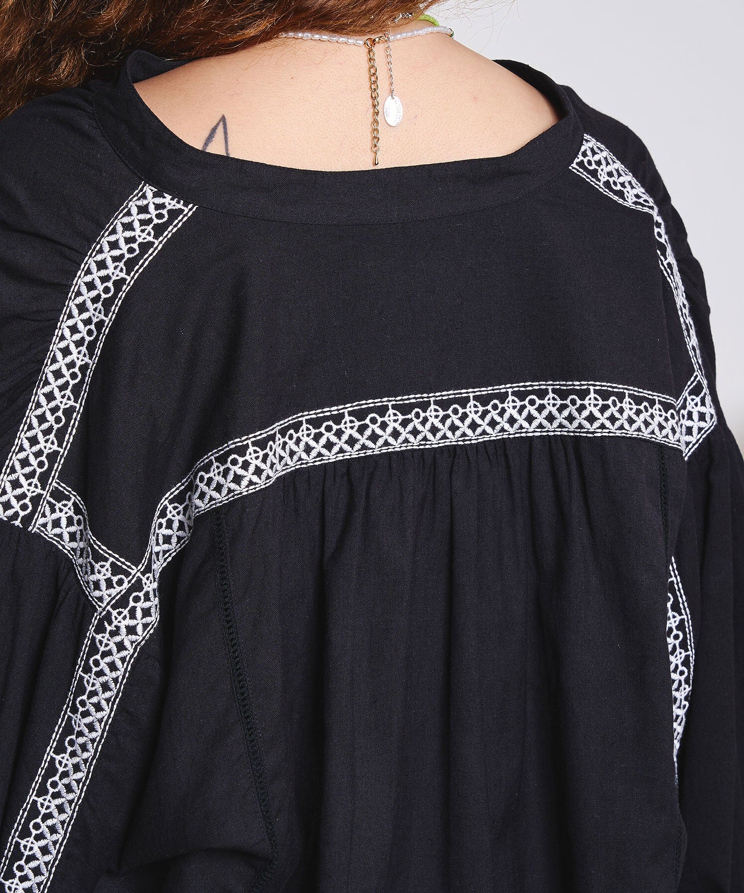 HLAADA for ROSEBUD/EMBROIDERY LONG SLEEVE SHIRT