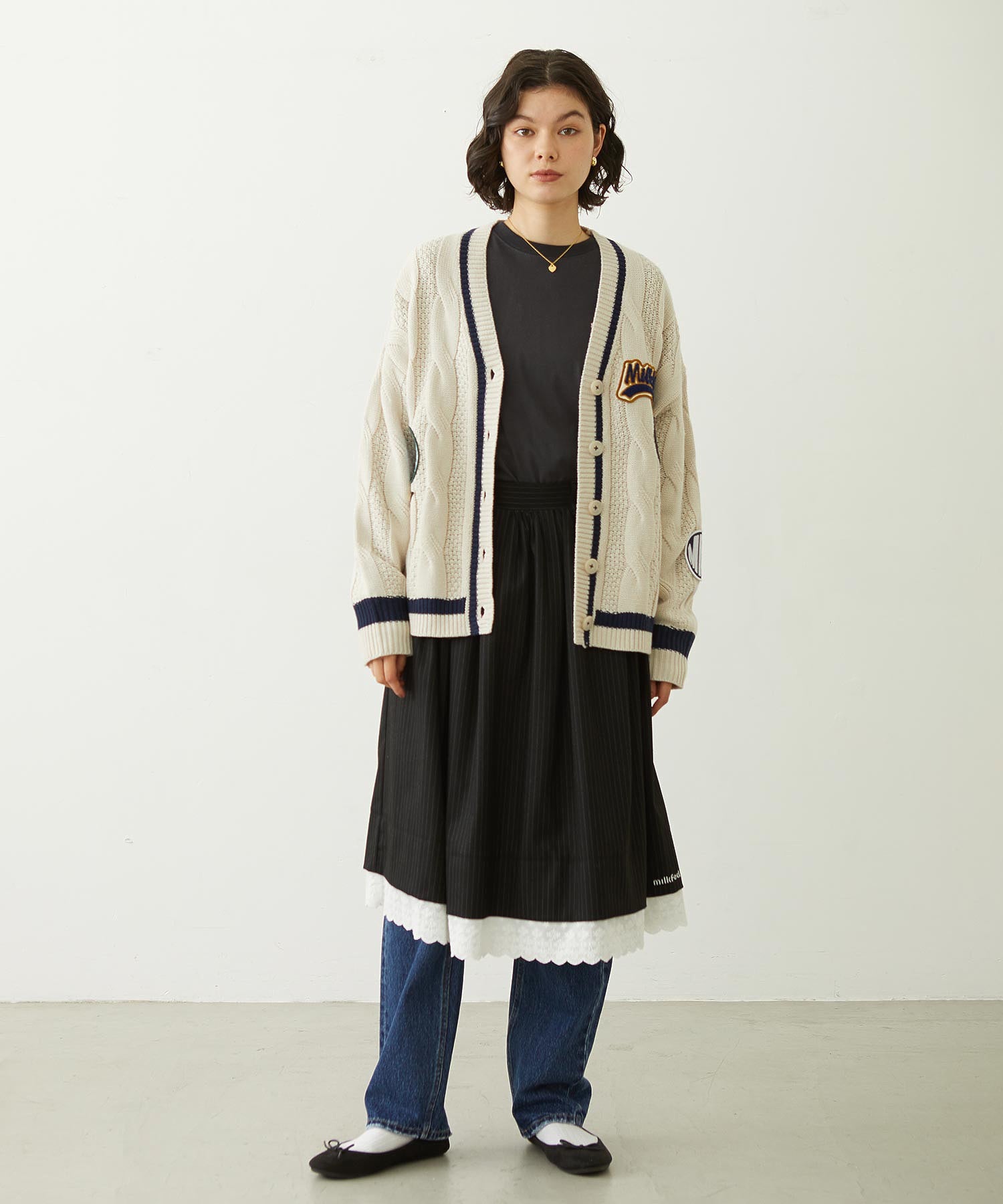 CRICKET KNIT PATCH CARDIGAN