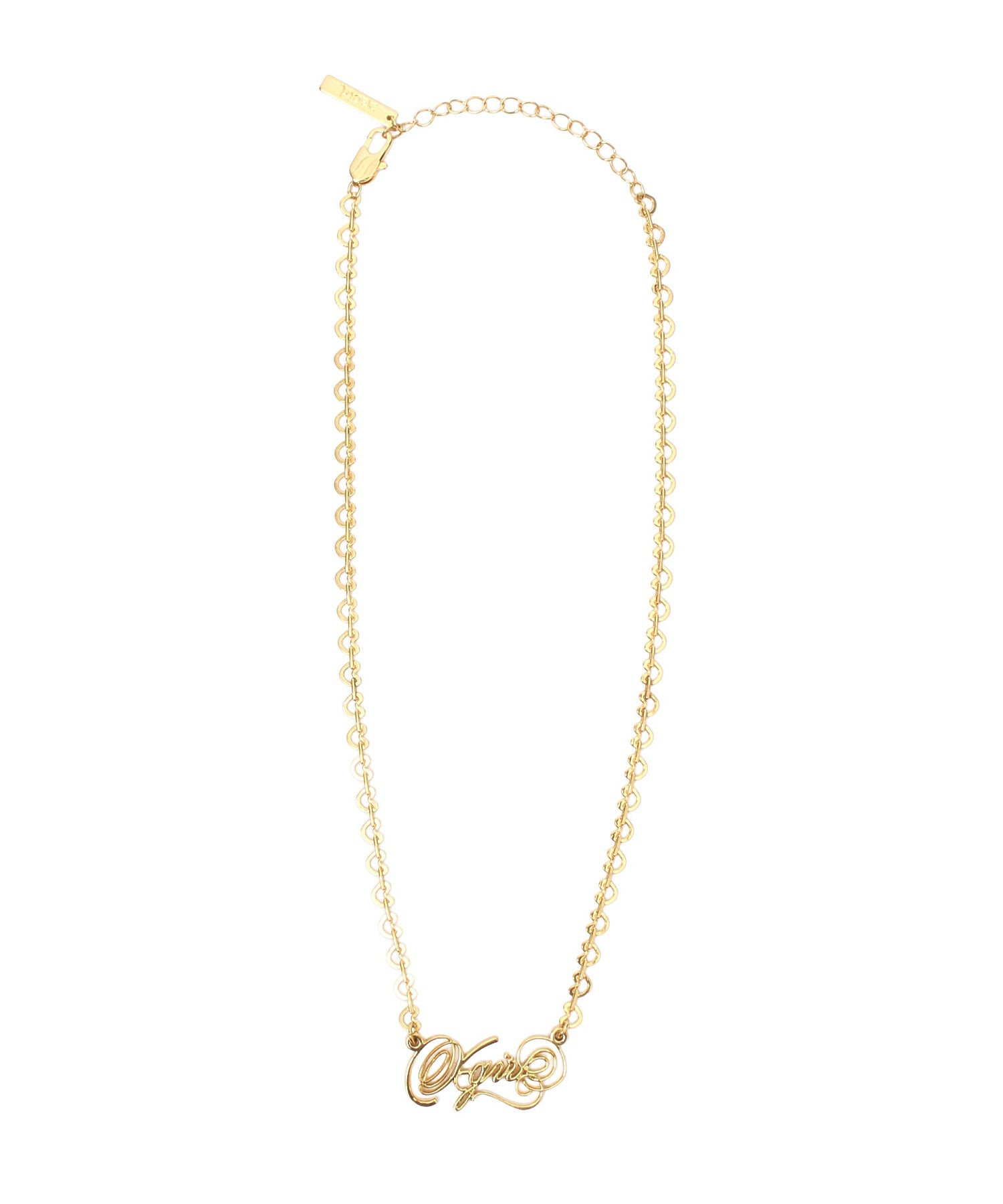 SCRIPT LOGO CHARM NECKLACE