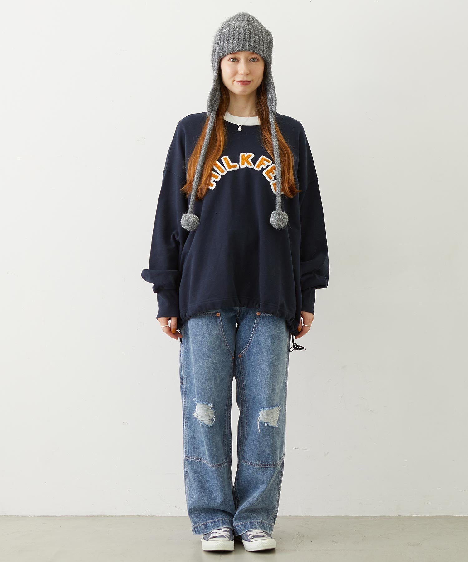 EAR FLAP KNIT CAP