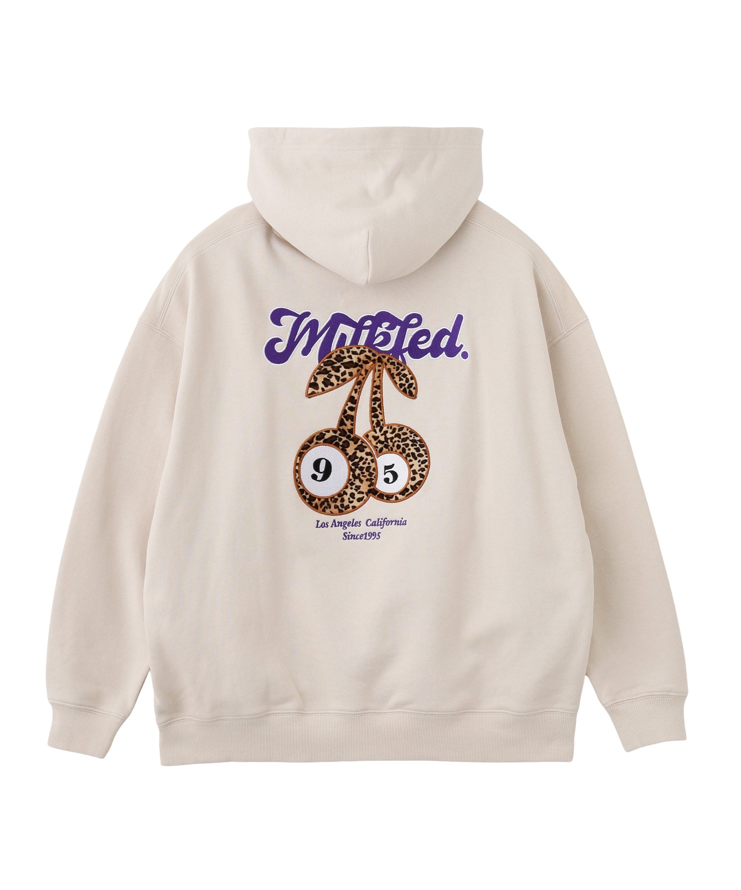 LEOPARD PRINT CHERRY PATCH SWEAT HOODIE