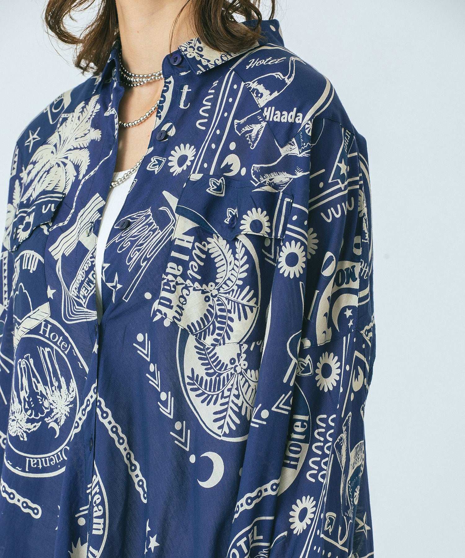 HLAADA for ROSE BUD/BANDANA BIAS SHIRT OP