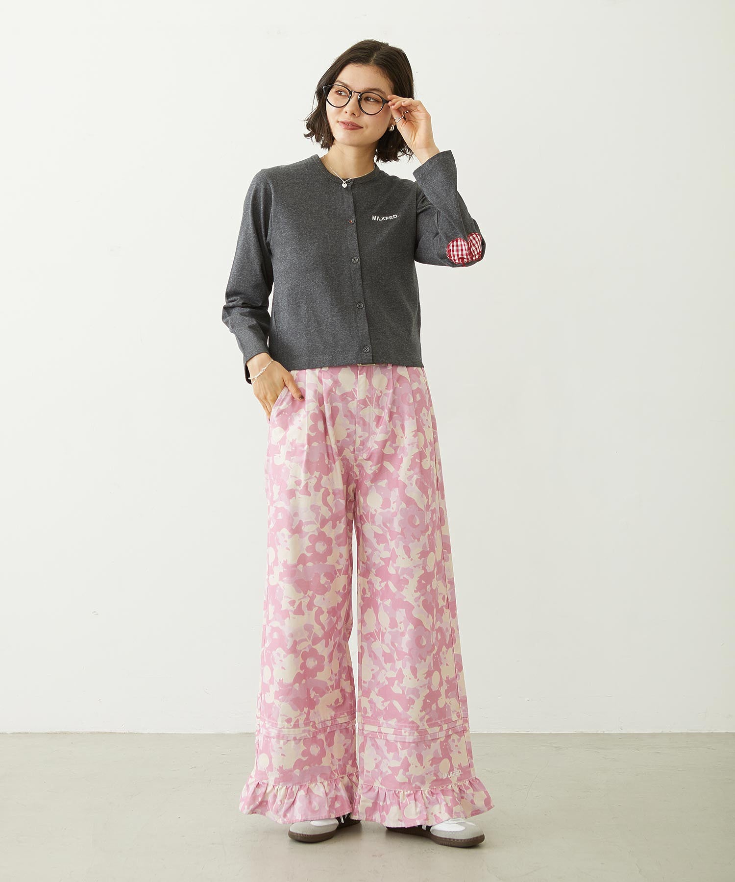 FRILL HEM CAMO PANTS