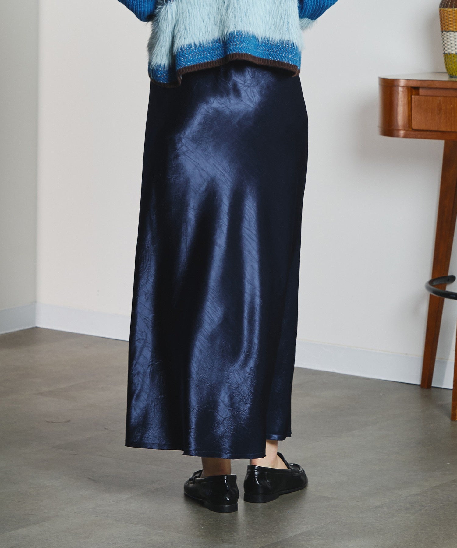 CREOLME/SATIN LONG SKIRT