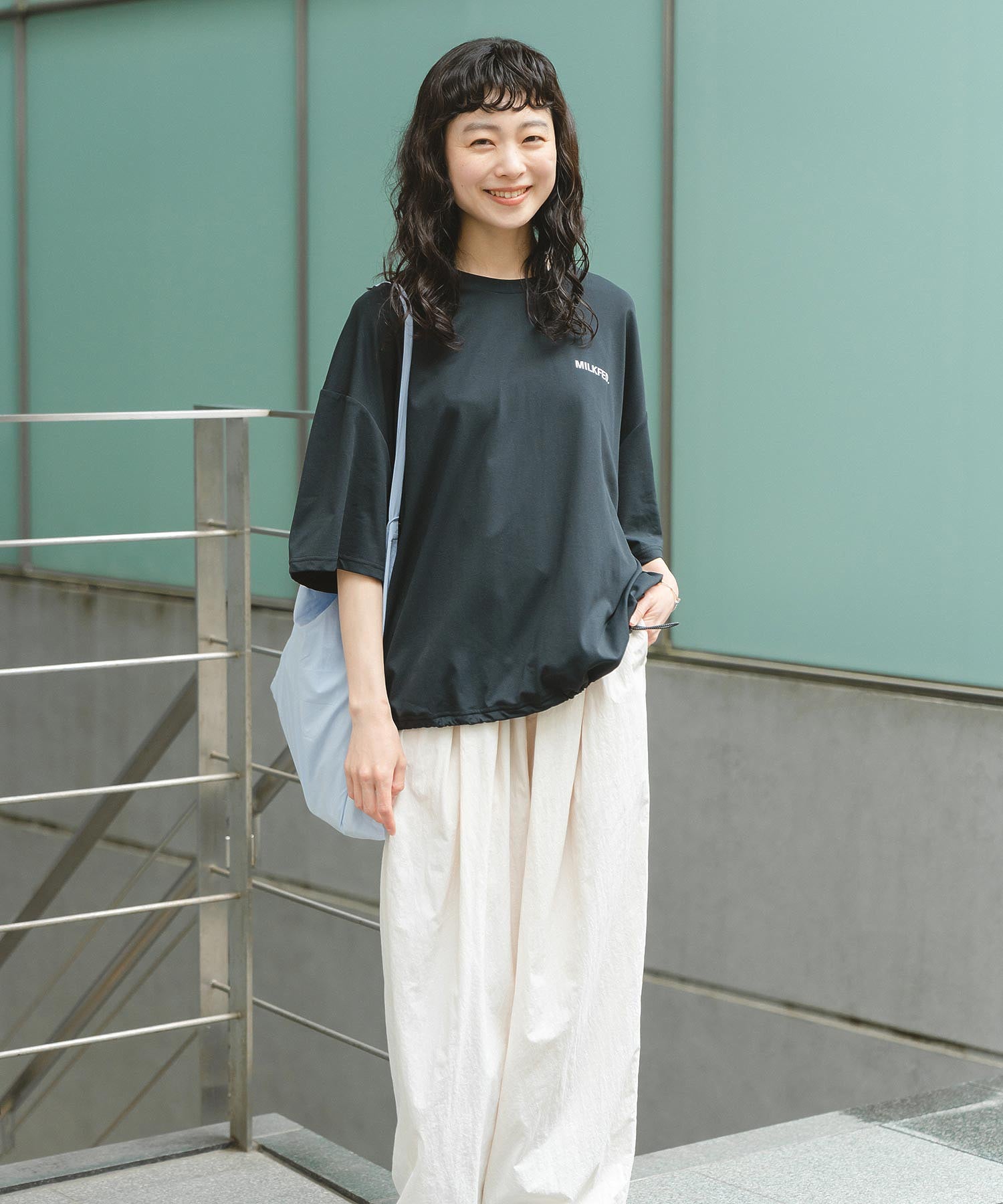 MILKFED. DRAWSTRING BIG S/S TEE