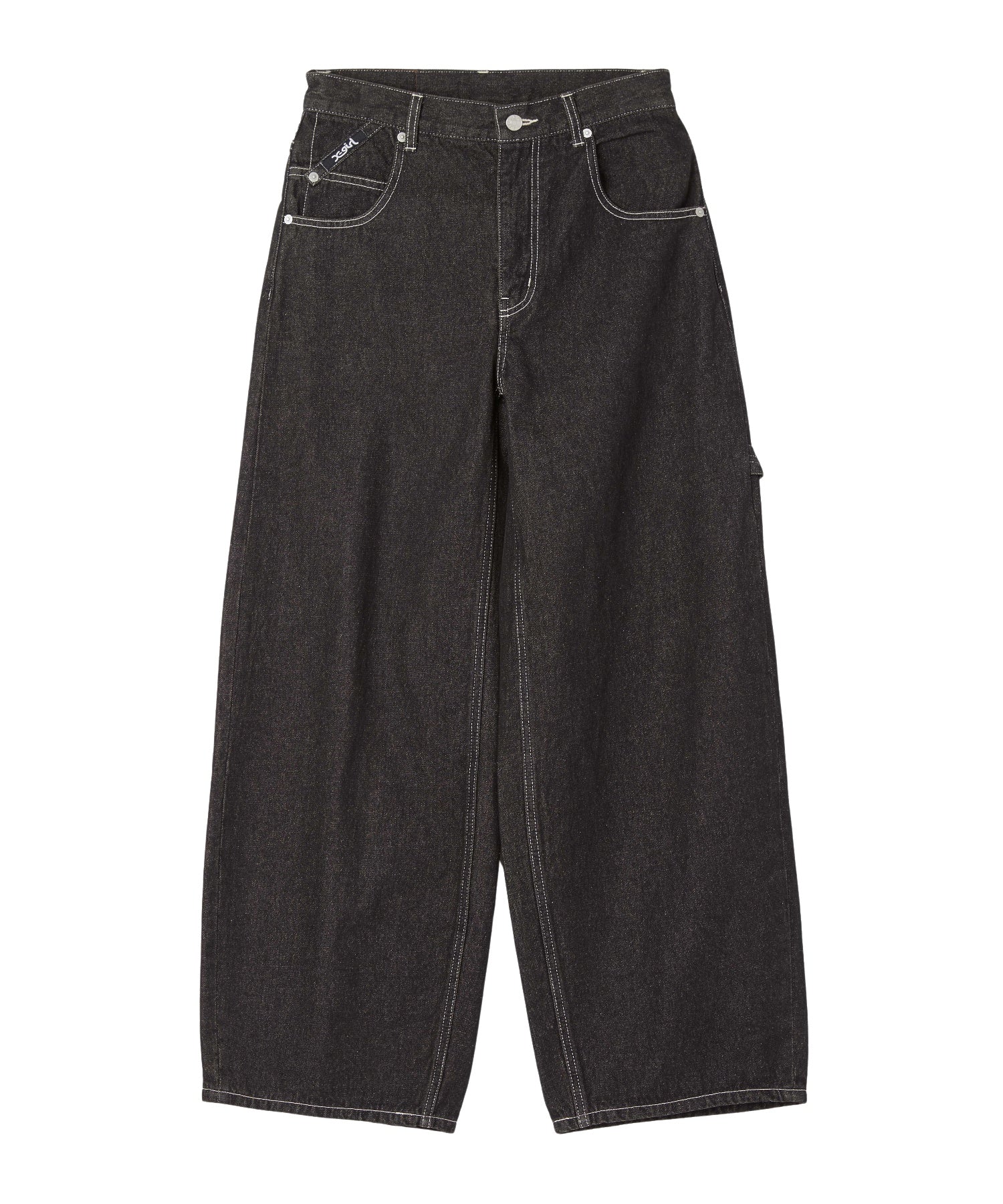 LOOP WITH BUCKLE WIDE LEG DENIM PANTS