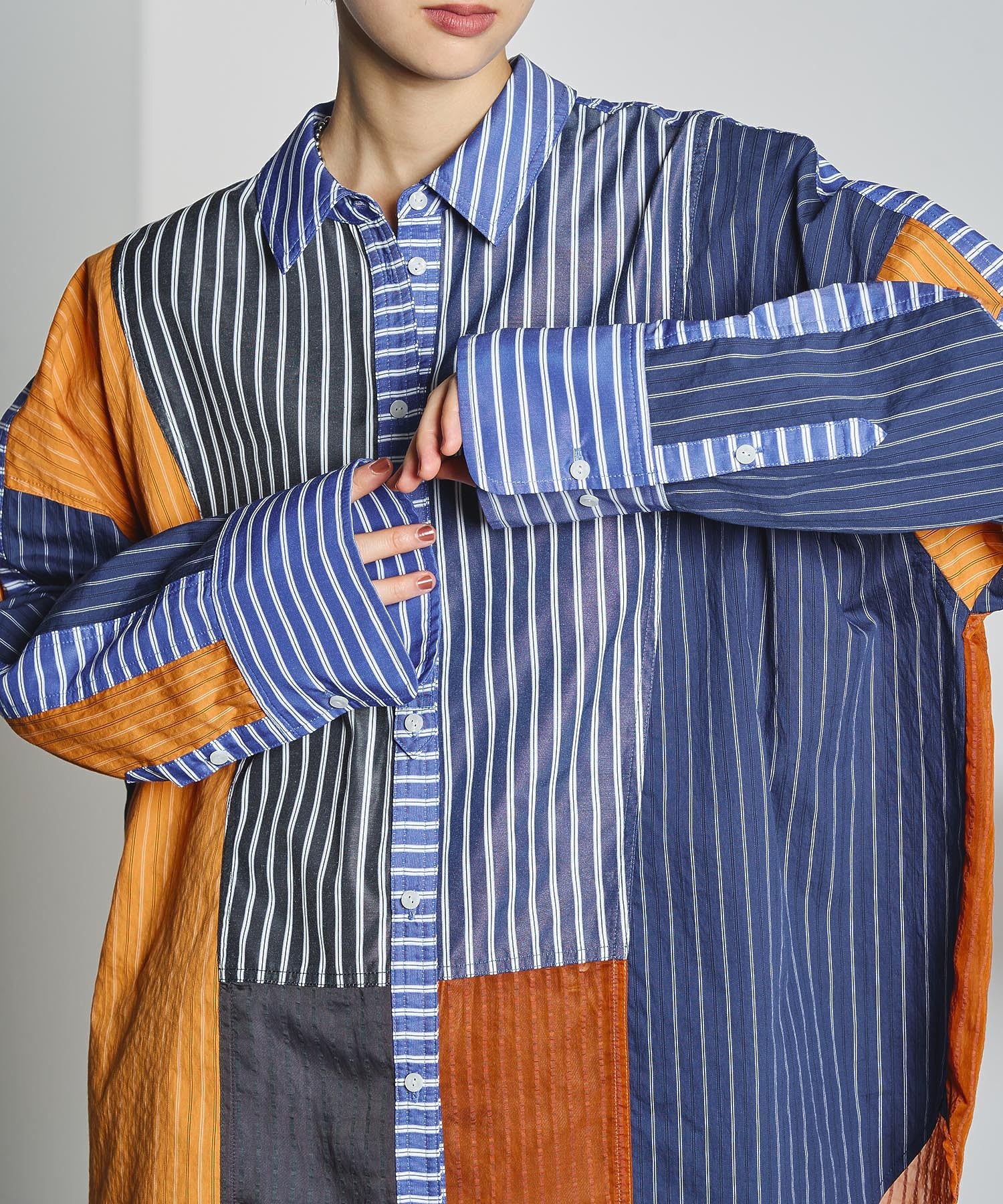 GENE HEAVENS/STRIPE PANEL SHIRT