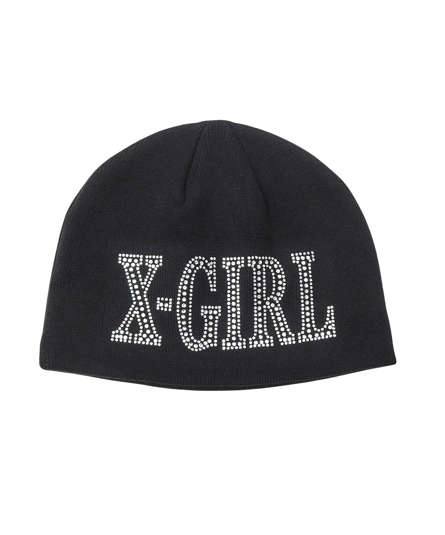 RHINESTONE ROMAN TYPE LOGO BEANIE