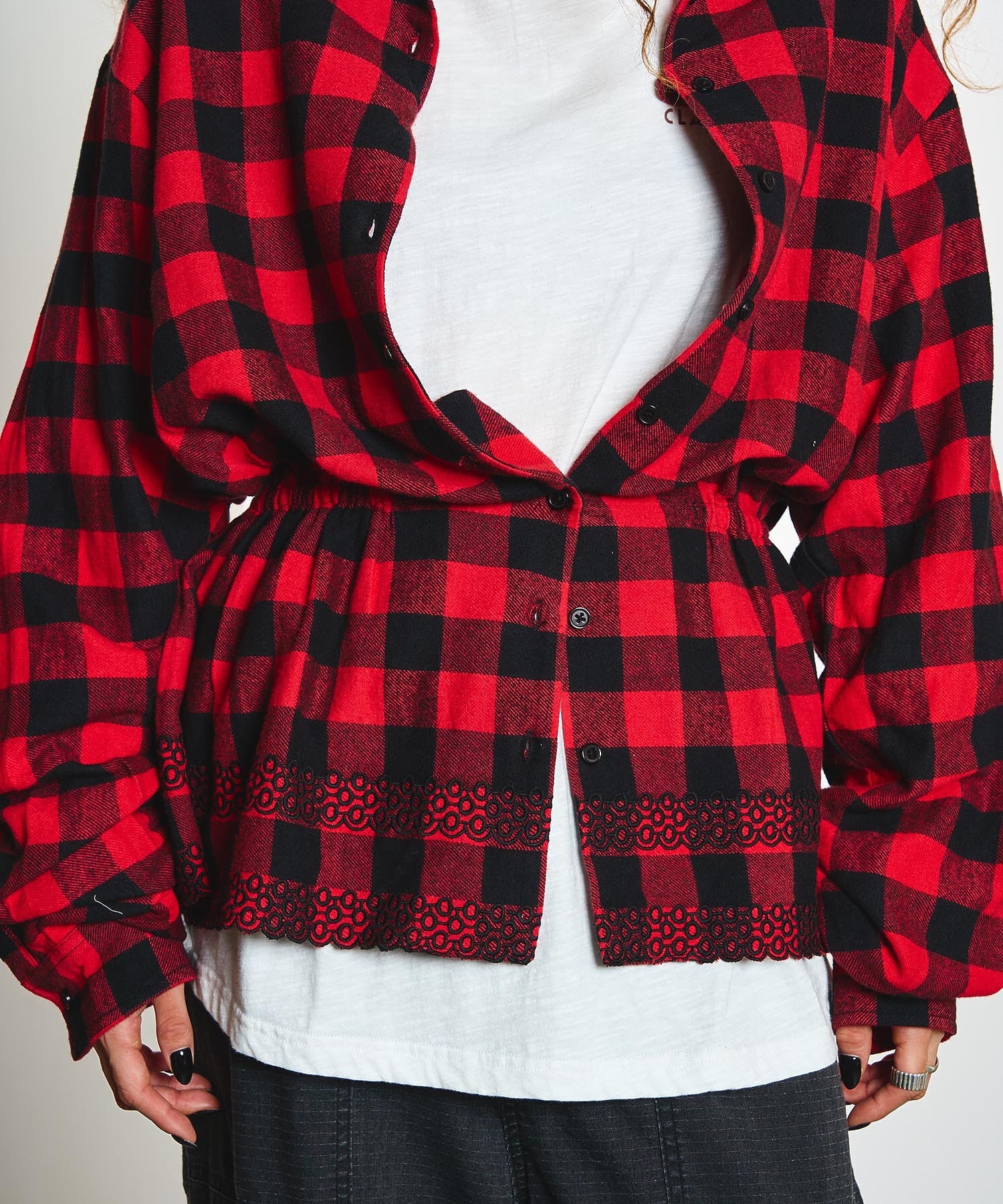 【ROSE BUD別注】INDIA IS BEAUTIFUL and ROSE BUD/FLANNEL 2WAY SHIRT
