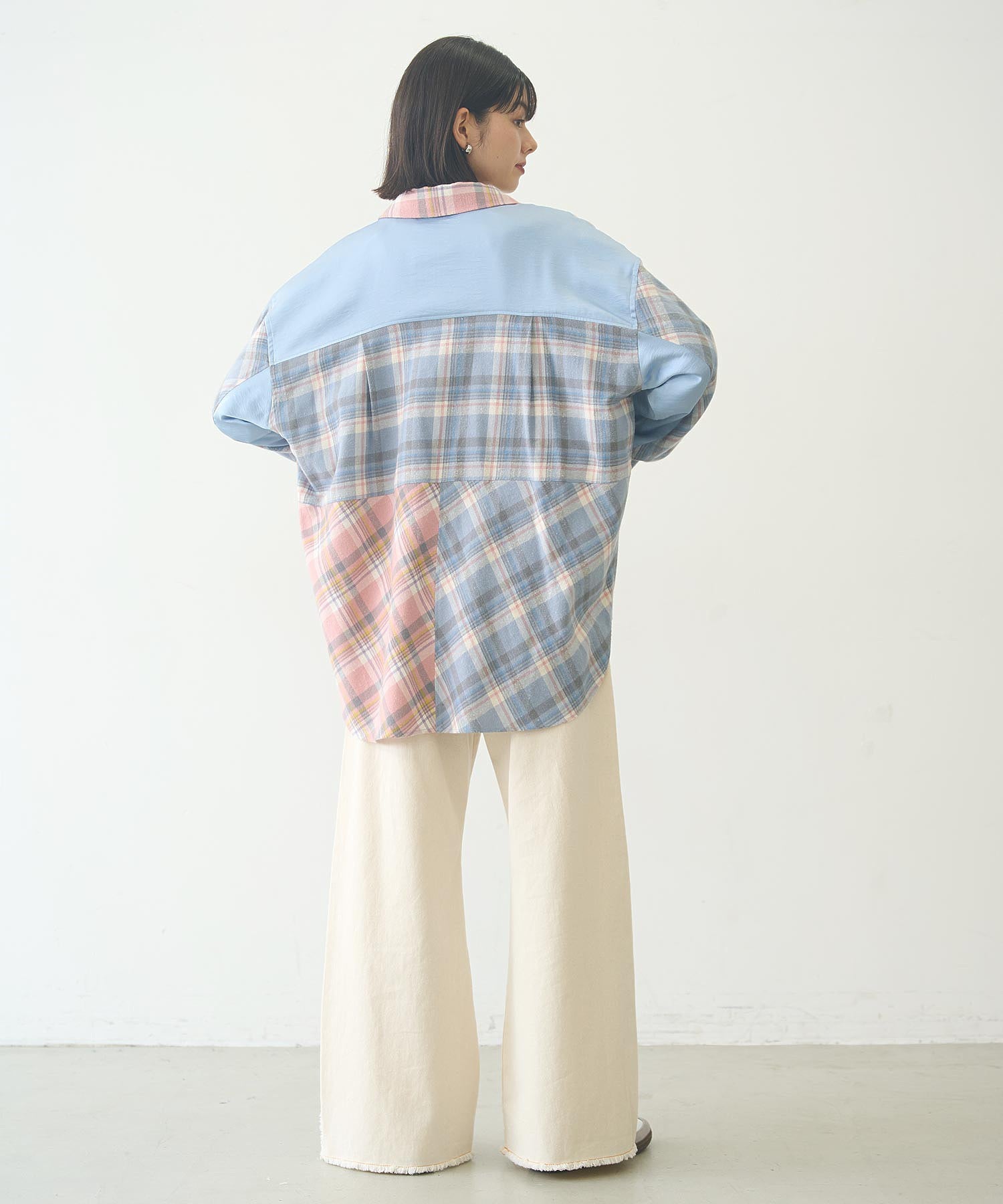 PLAID PATCHWORK SHIRT