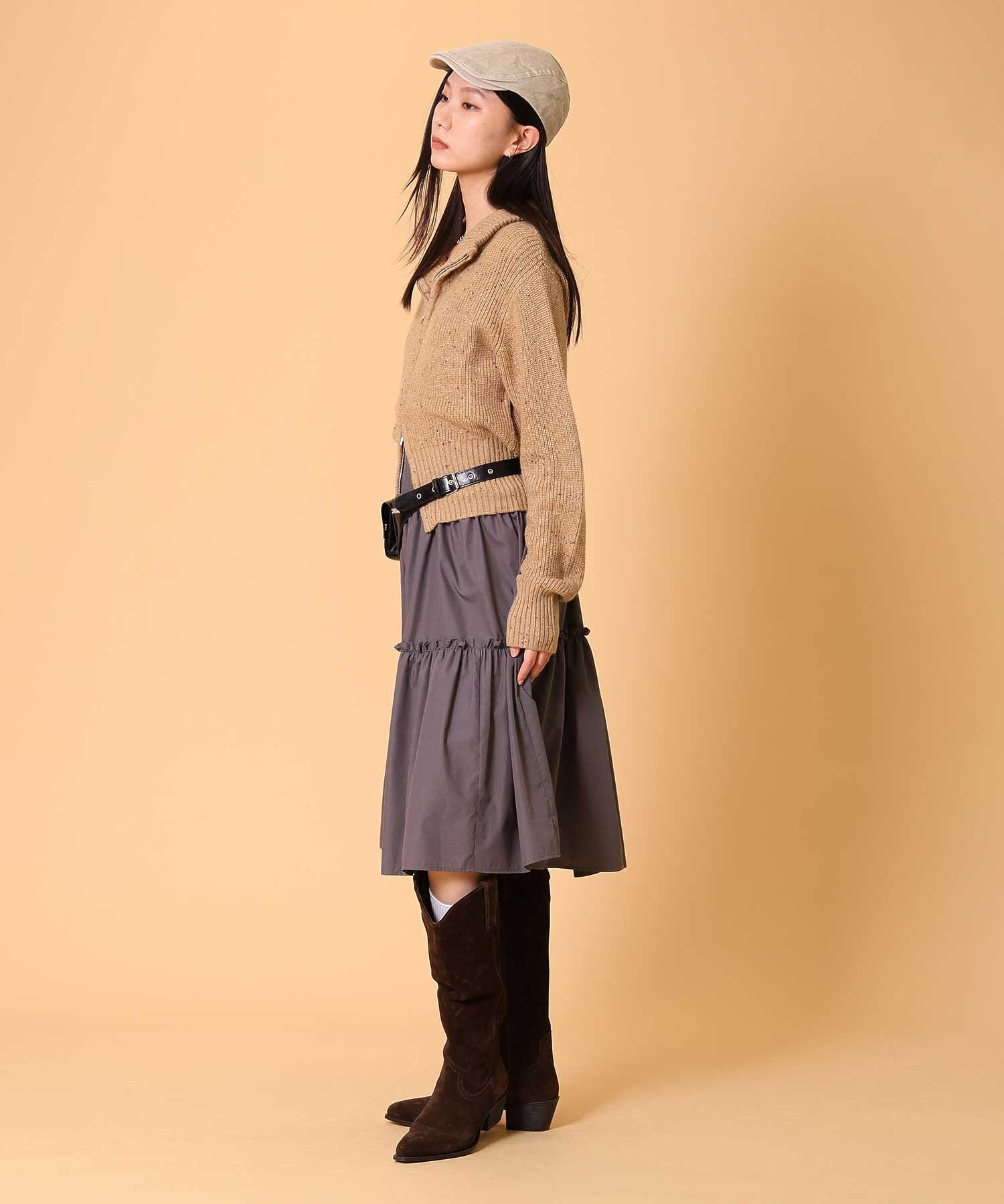 ネップジップアップセーター