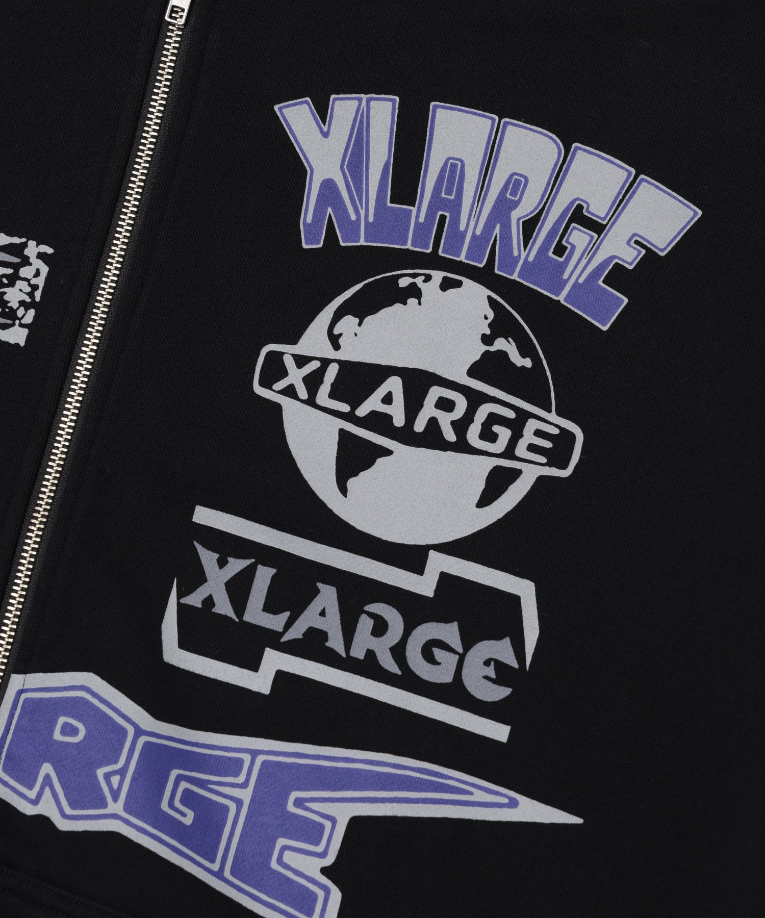 MULTI LOGO ZIP HOODED SWEATSHIRT