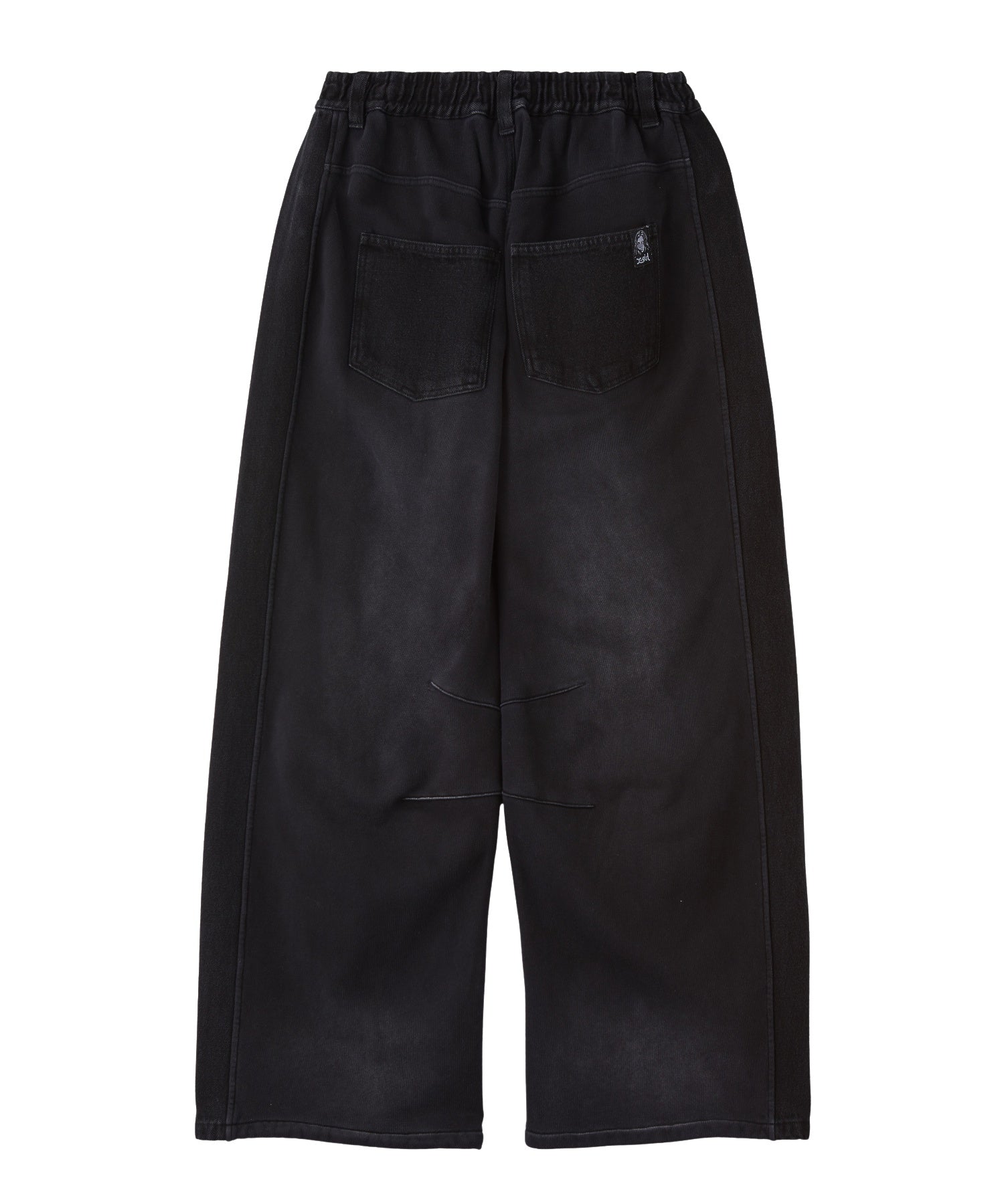 DENIM PANELED WIDE BAGGY SWEATPANTS