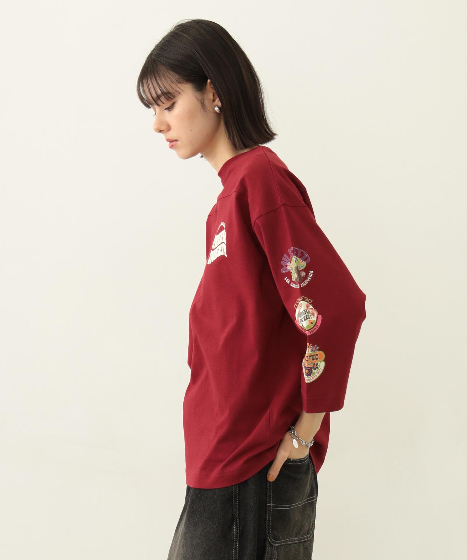 70S LOGO THREE QUARTER SLEEVE TOP