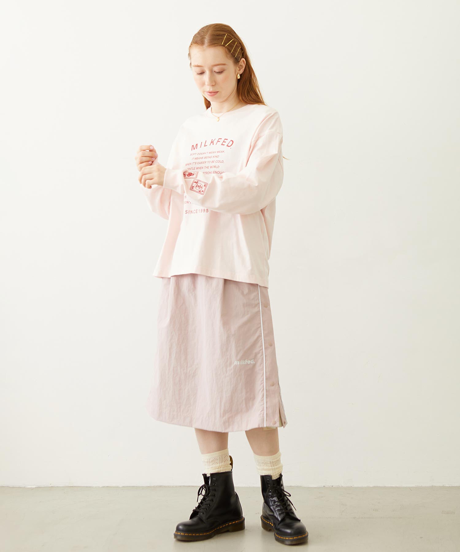 CUTOUT LOGO TRACK SKIRT