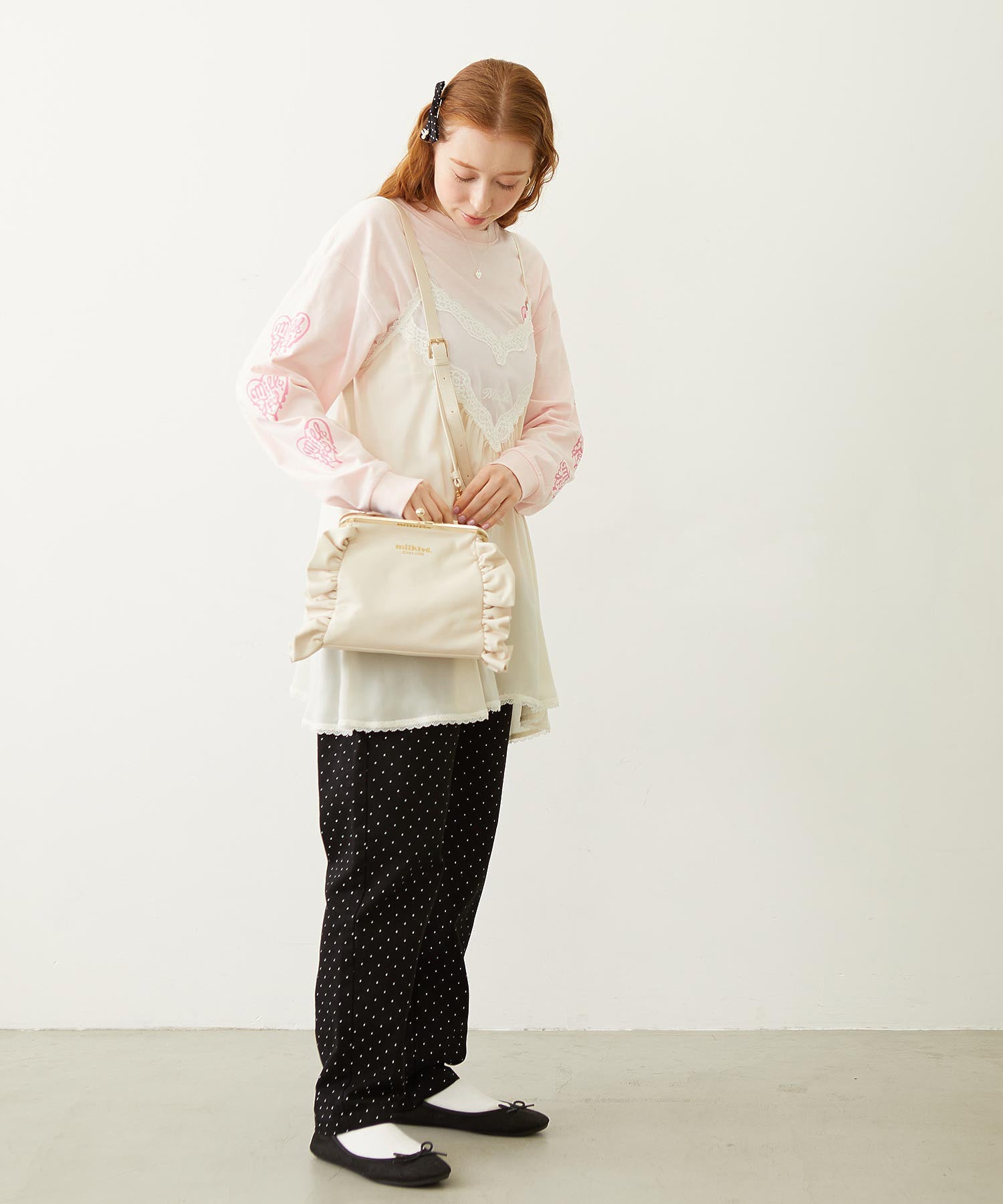 KISS LOCK RUFFLE BAG