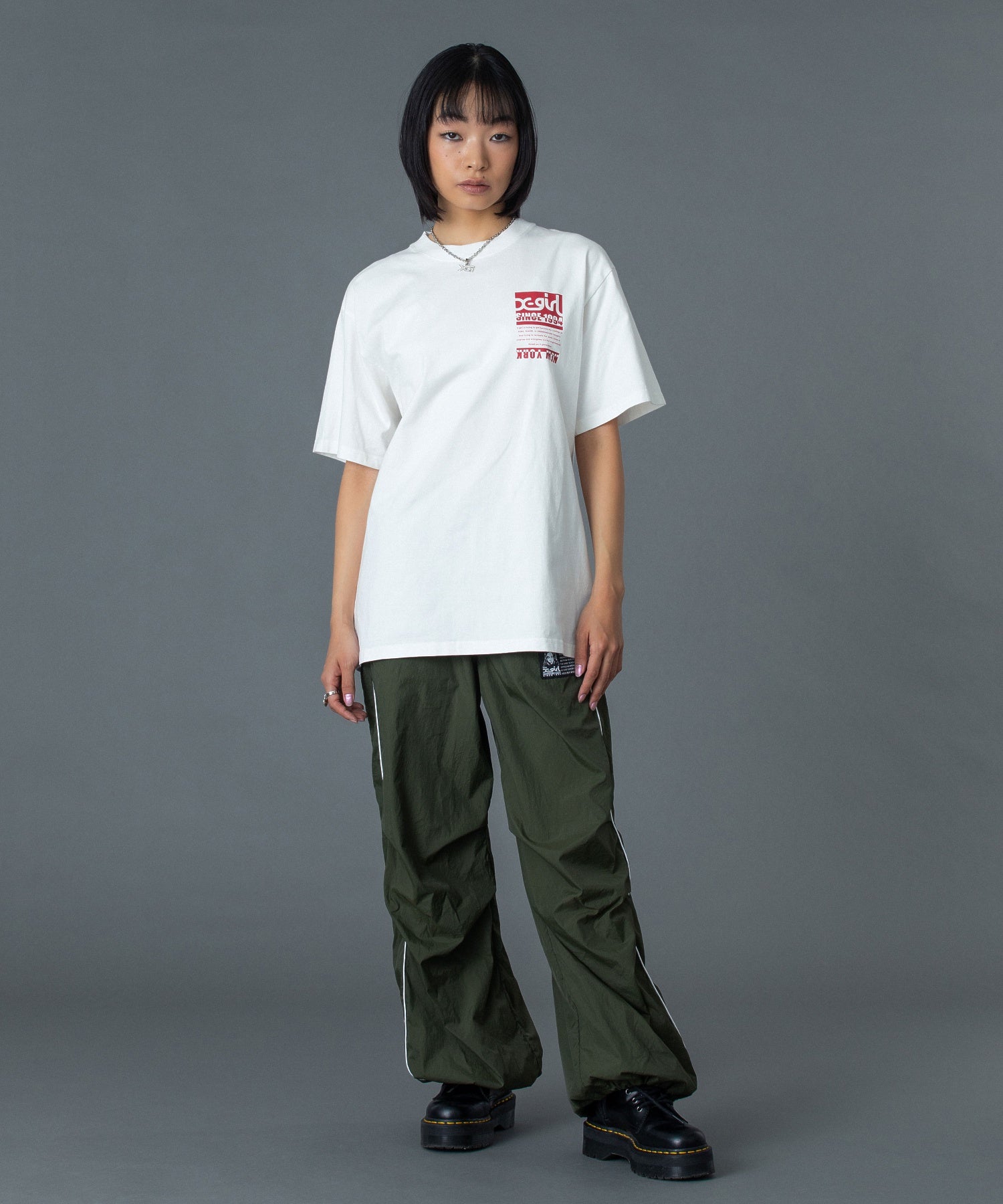 FACE LABEL TRACK PANTS