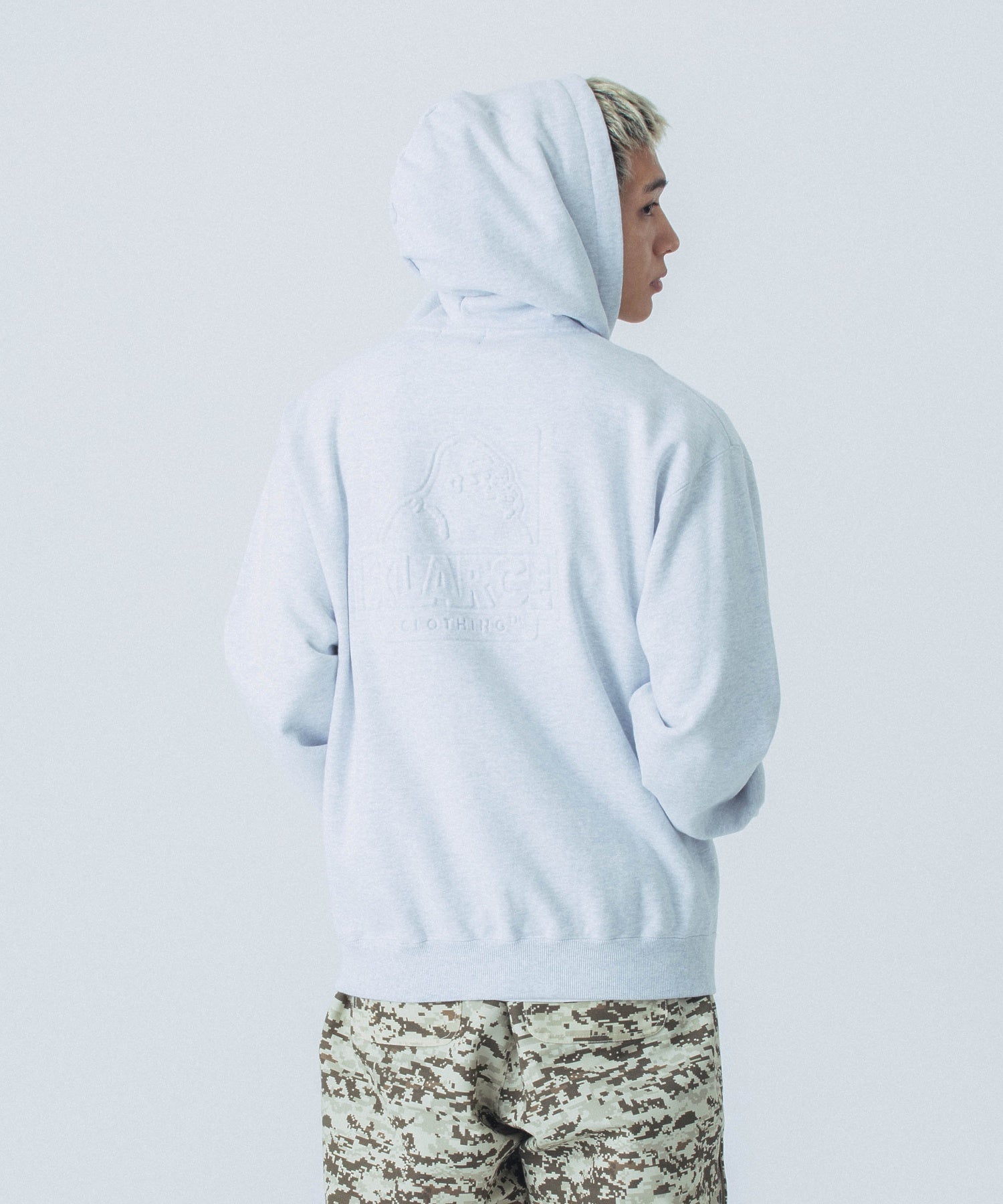 EMBOSSED OG BOX ZIP UP HOODED SWEATSHIRT