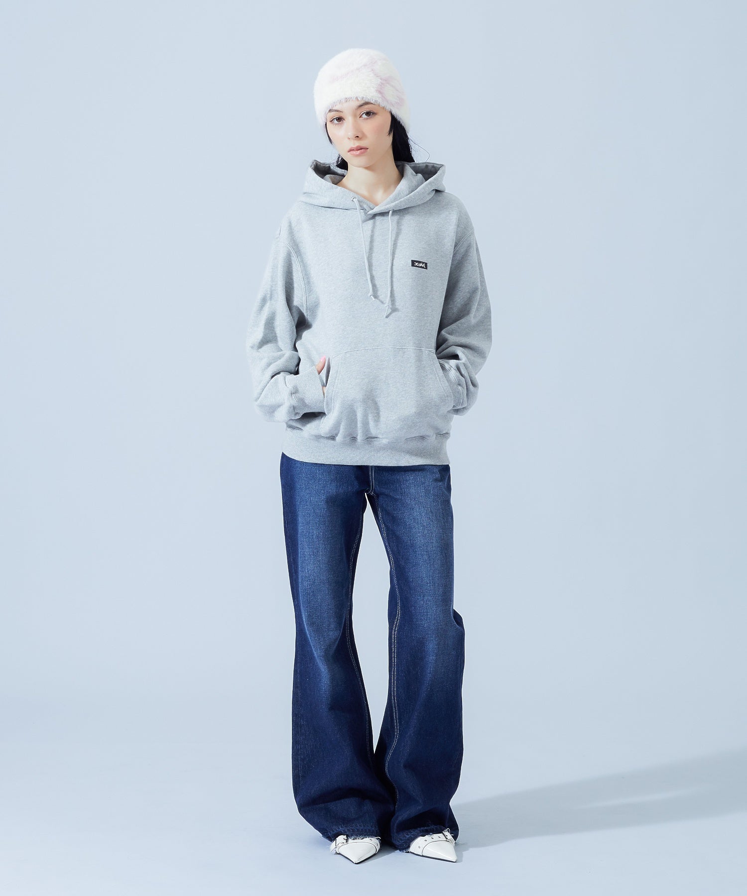 HEART POCKET FLARE DENIM PANTS