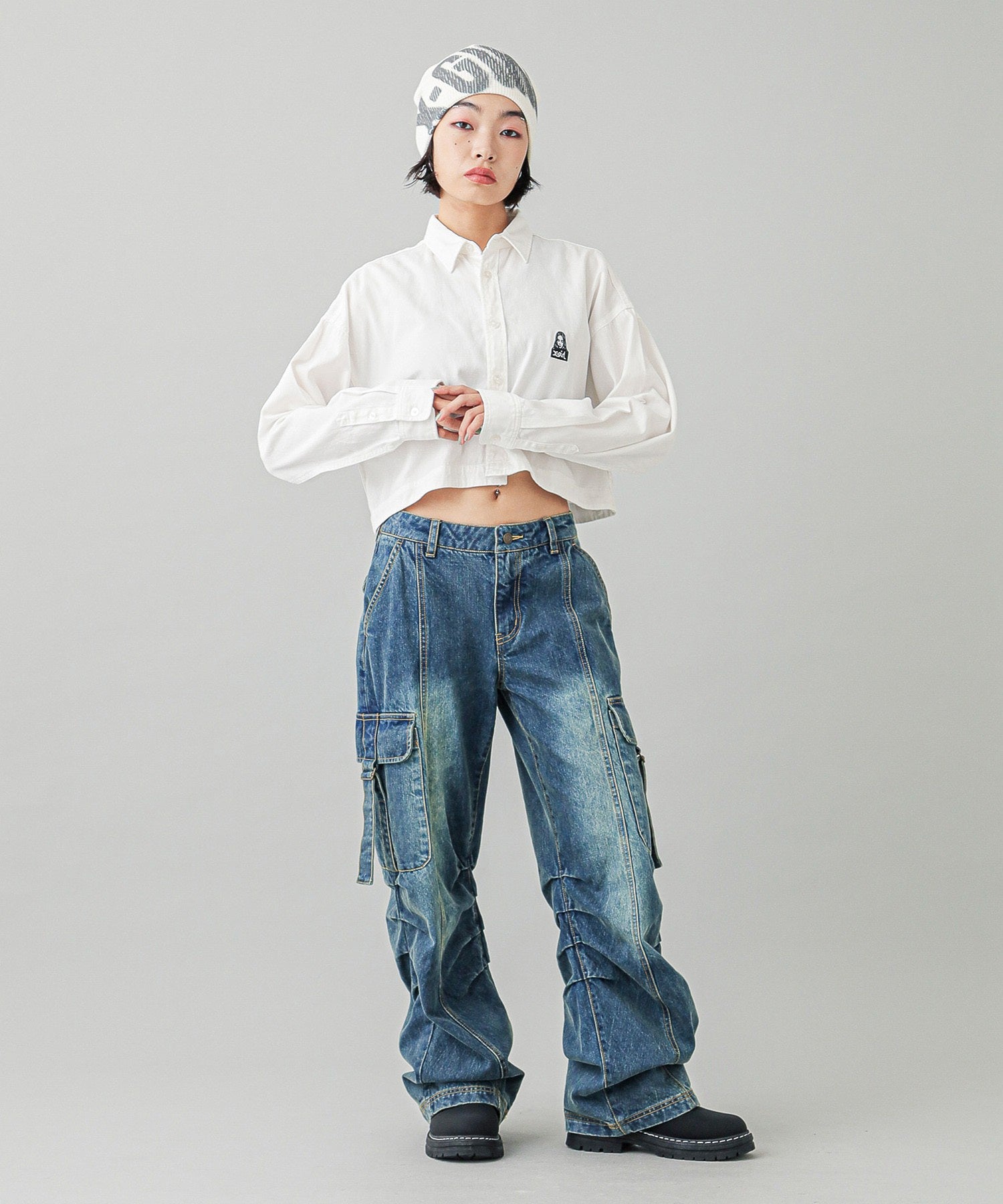 FACE 2WAY LENGTH L/S SHIRT