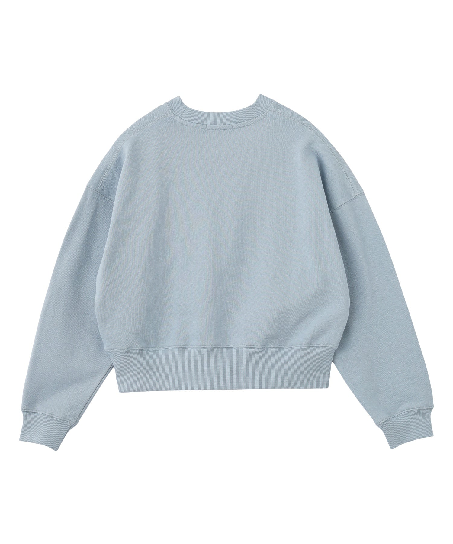 THREE-TIERED LOGO CLEAR PRINT SHORT CREW SWEAT