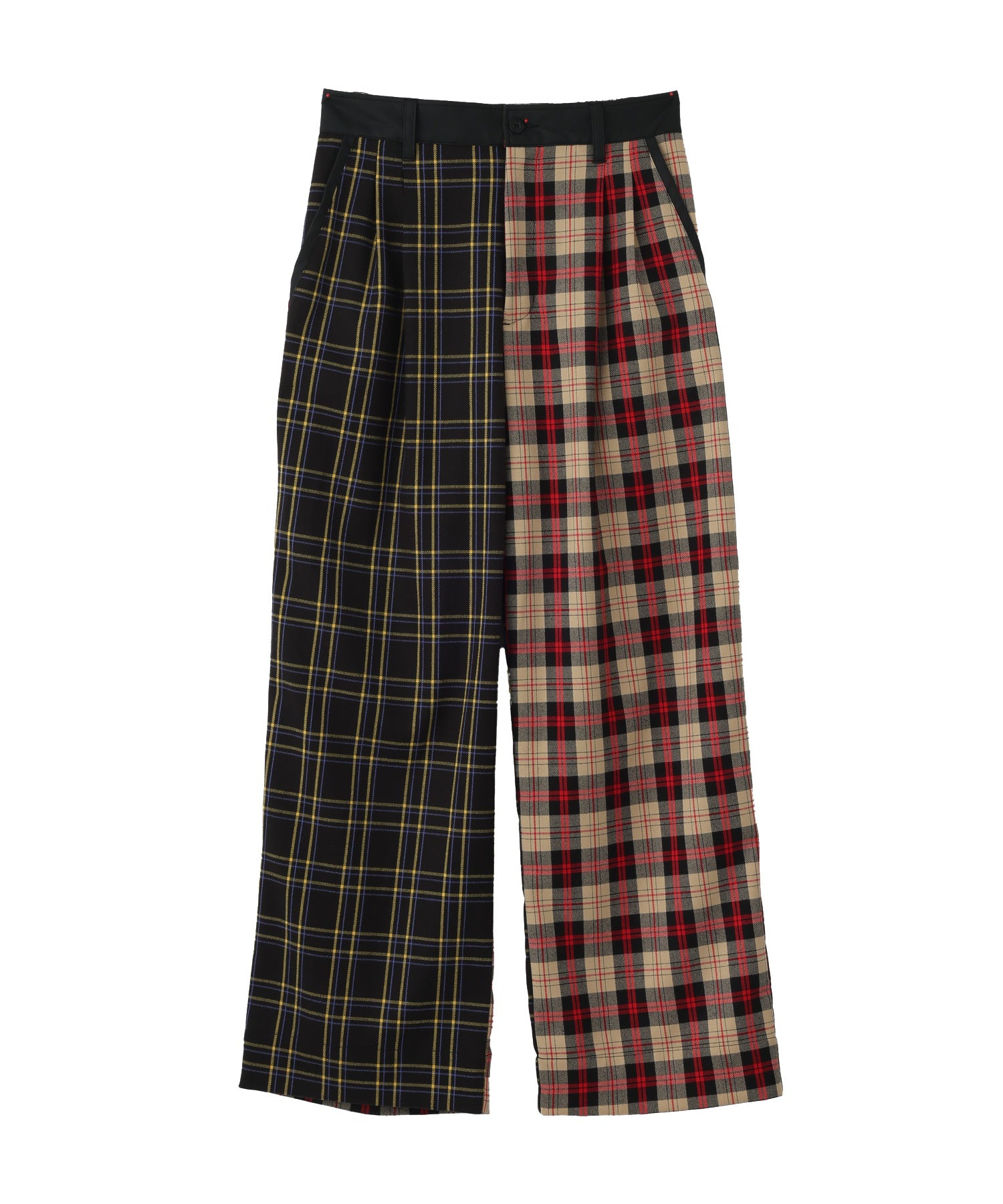 COMBINATION PLAID PANTS