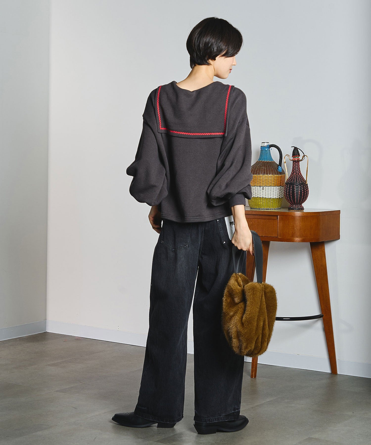 mici/RIVETED DENIM PANTS