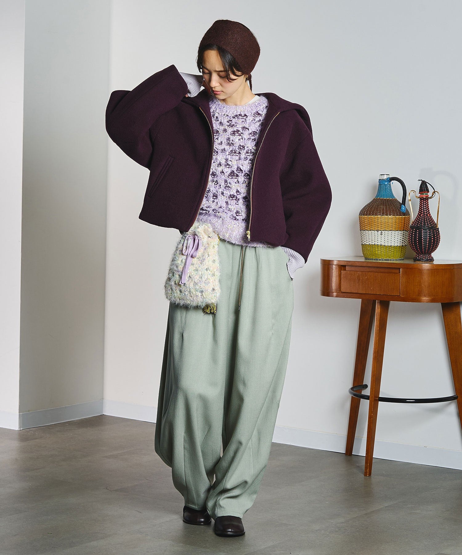 mici/MESH KNIT SHOULDER BAG