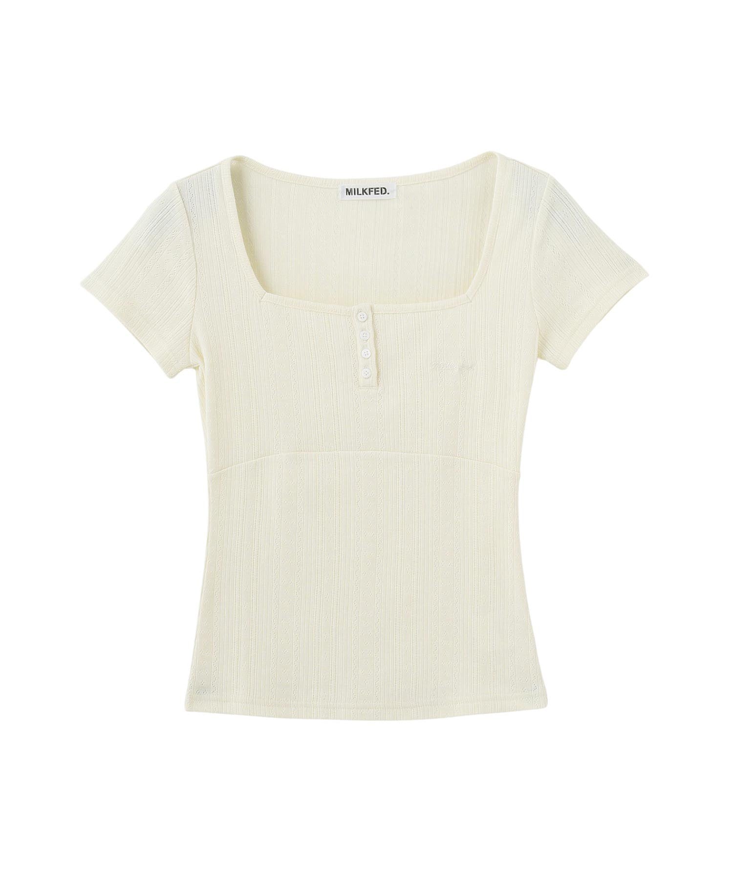 HENLEY NECK S/S TOP