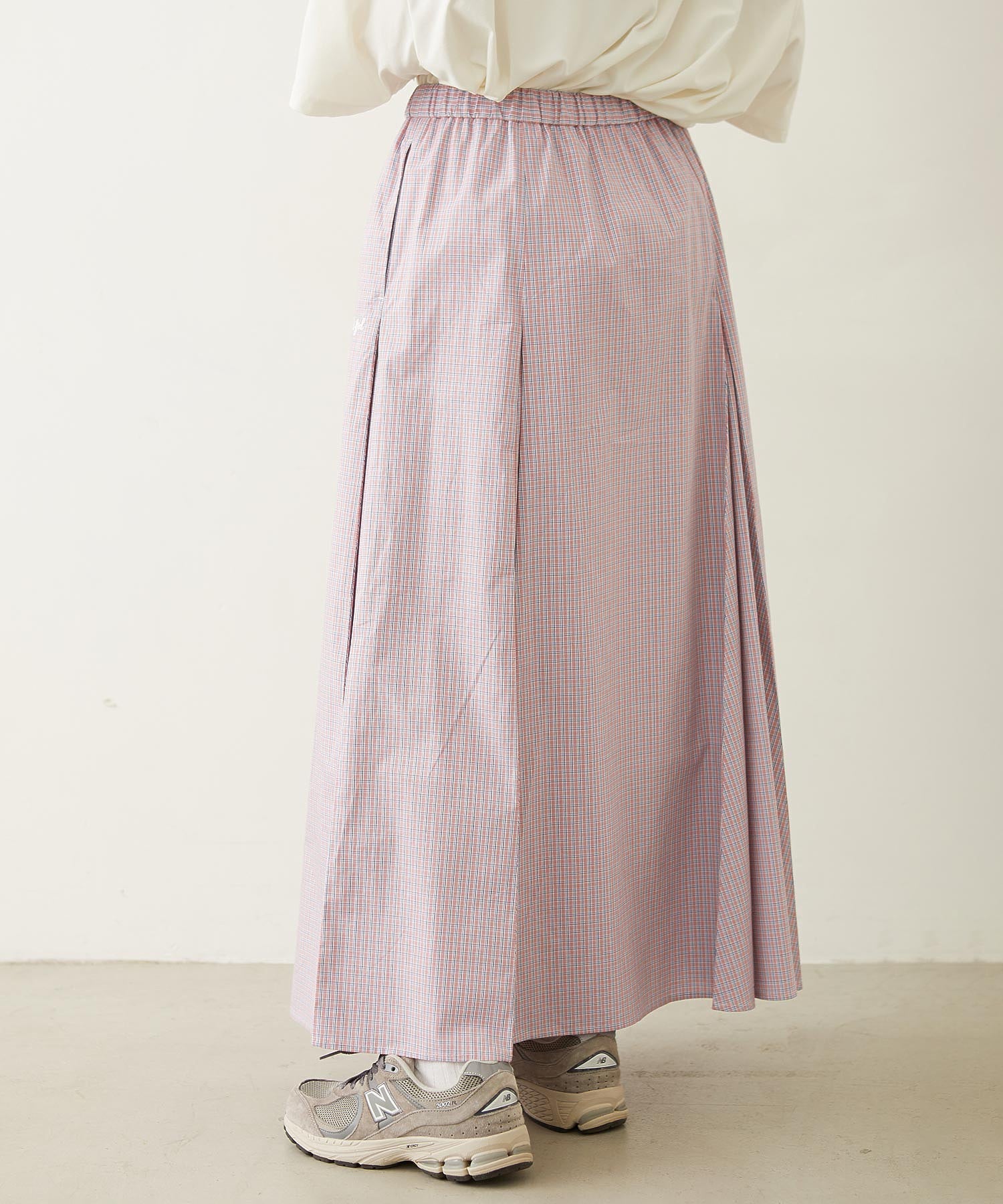 PLAID PATTERN LONG SKIRT