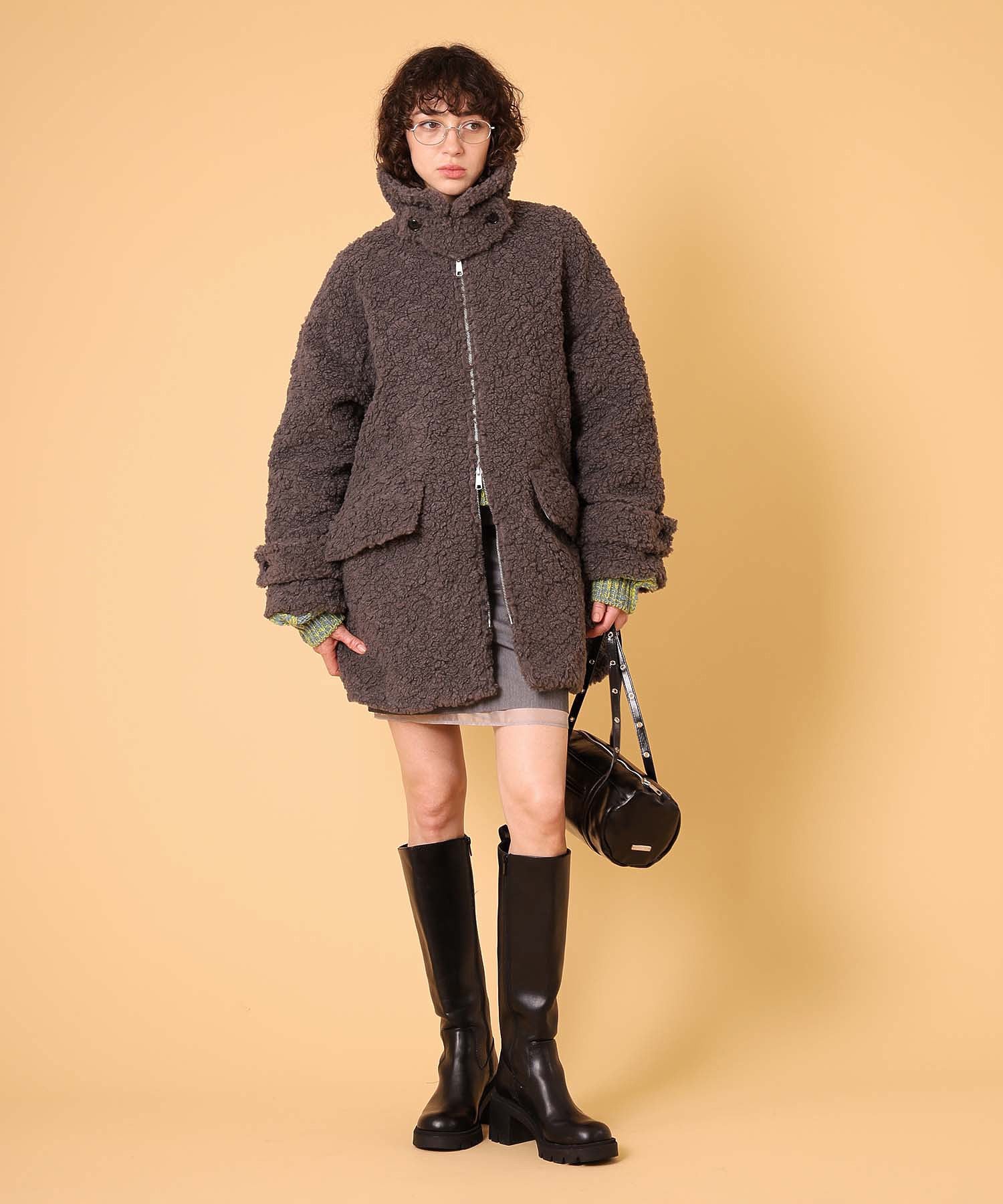 ボアハーフコート