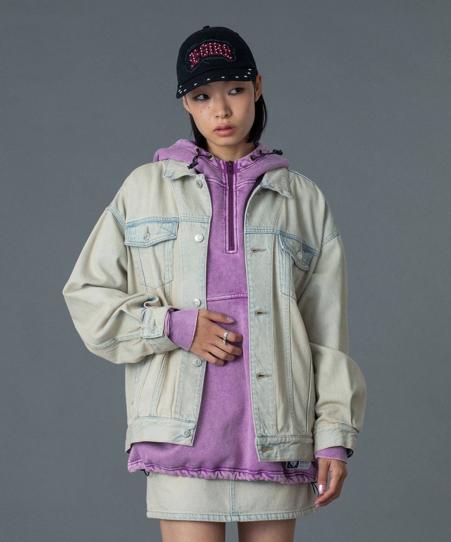 CURSIVE LOGO DENIM JACKET